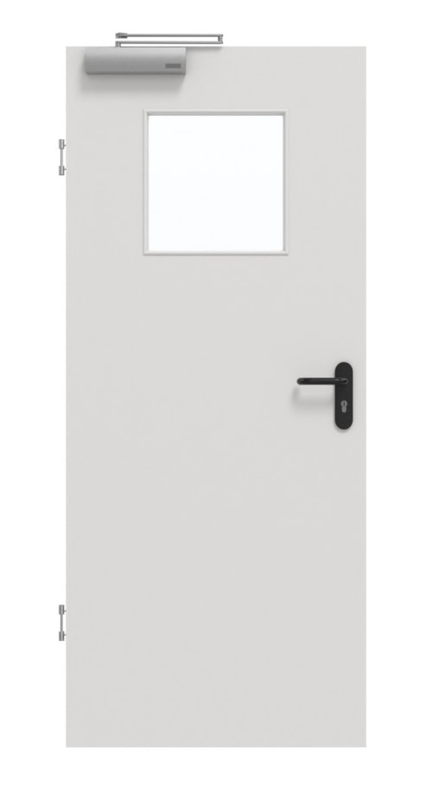 GARANT Rauchschutztür 0160-60 Silver Grey CePaL mit Lichtausschnitt LA-9