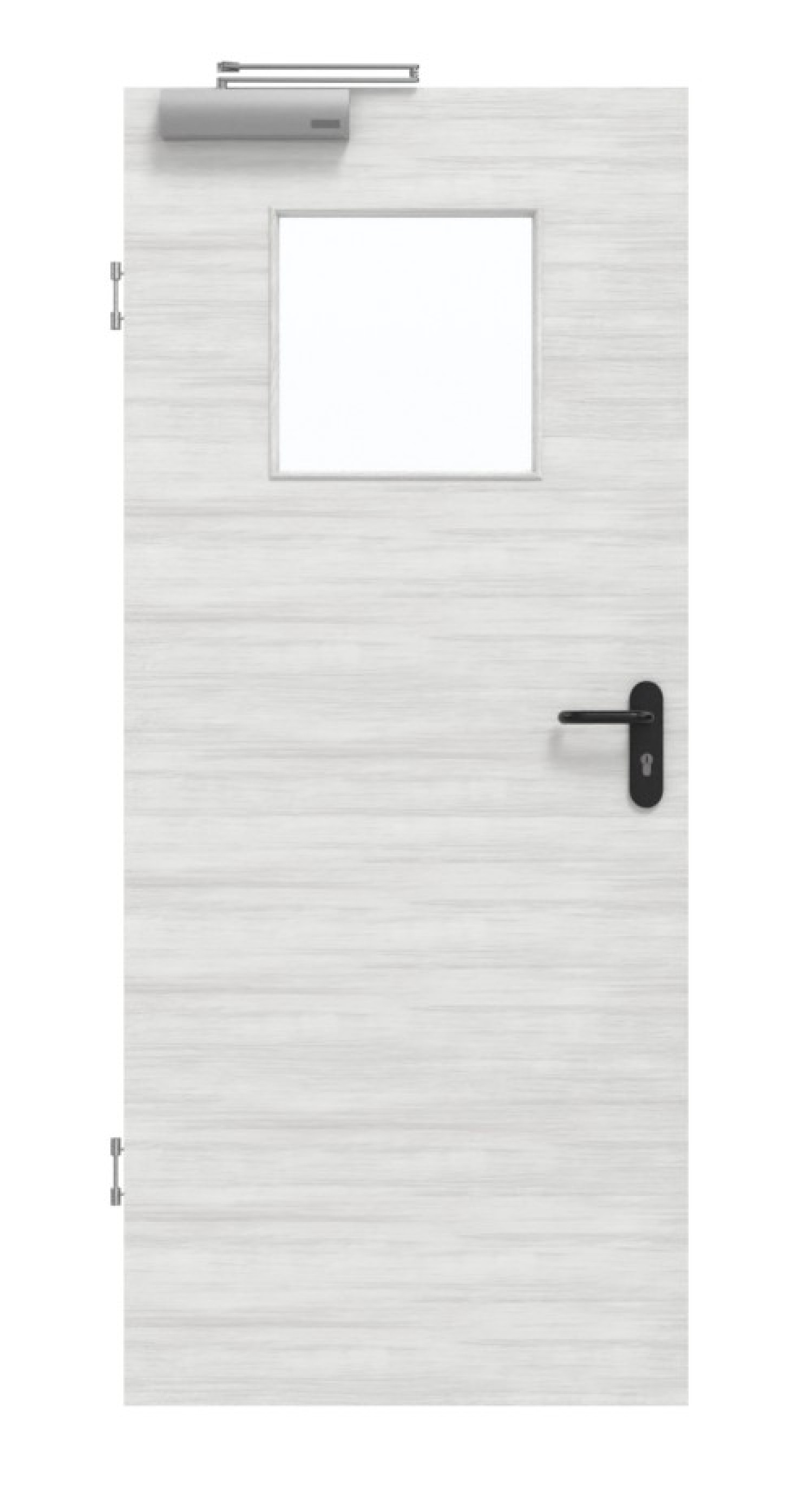 GARANT Rauchschutztür Quer Authentic Grigio GCK08 mit Lichtausschnitt LA-9