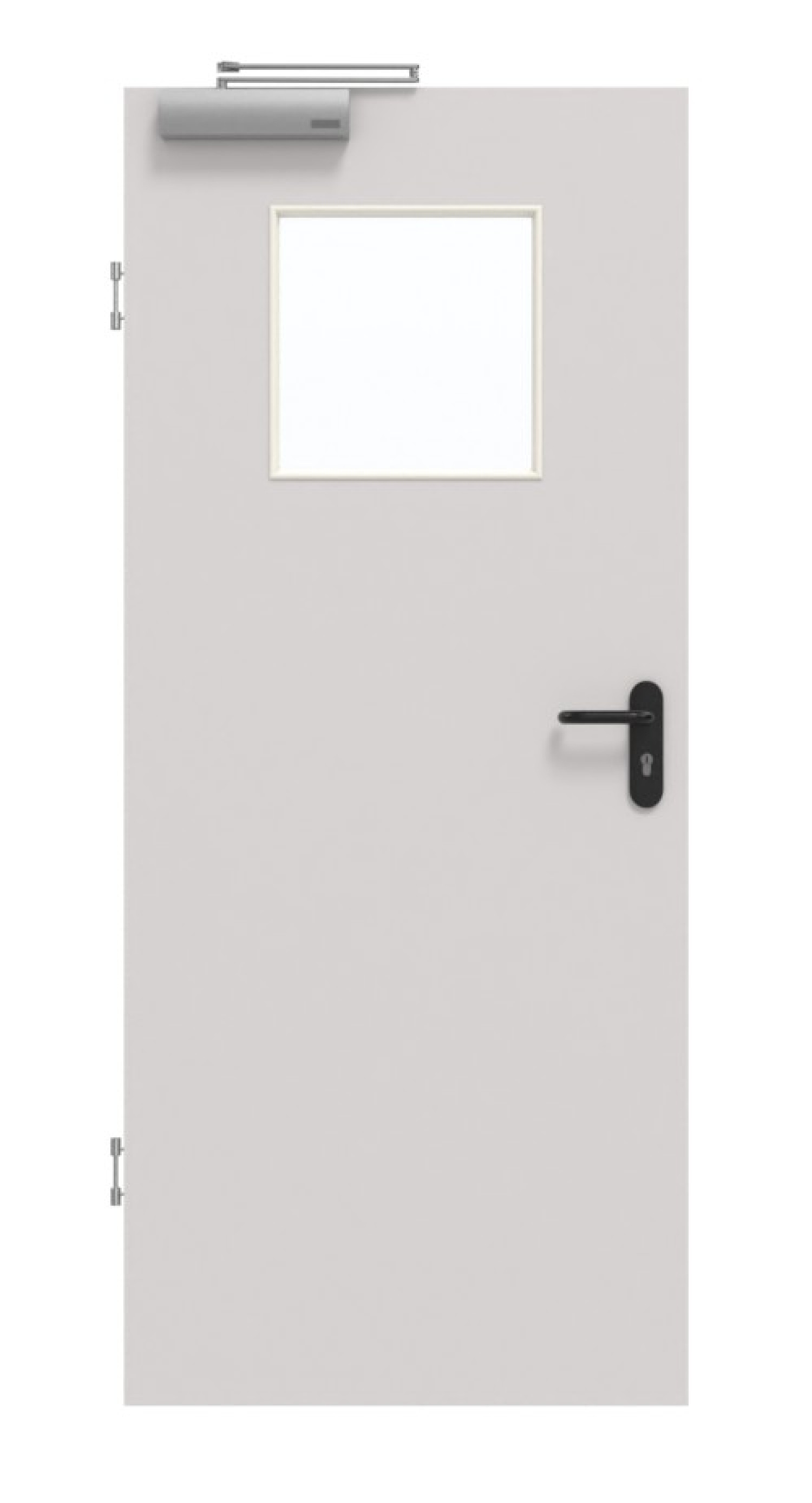 GARANT Rauchschutztür U12188SD Lichtgrau GHK08 mit Lichtausschnitt LA-9