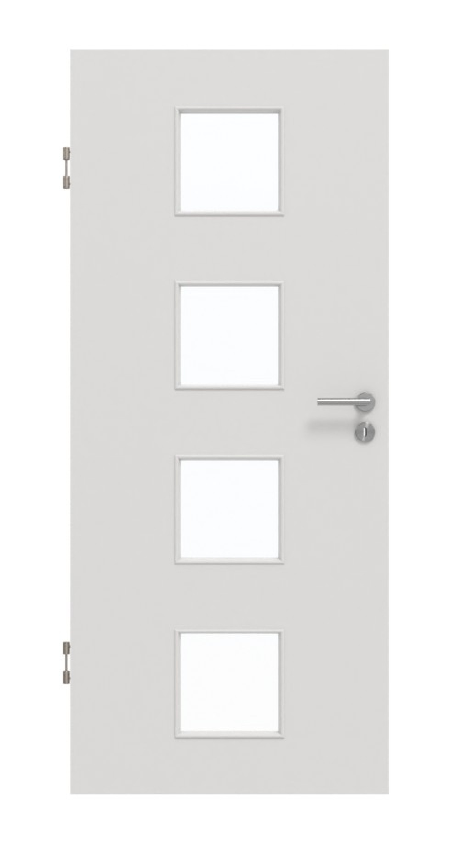 GARANT Schallschutztür 0160-60 Silver Grey CePaL mit Lichtausschnitt LA-10