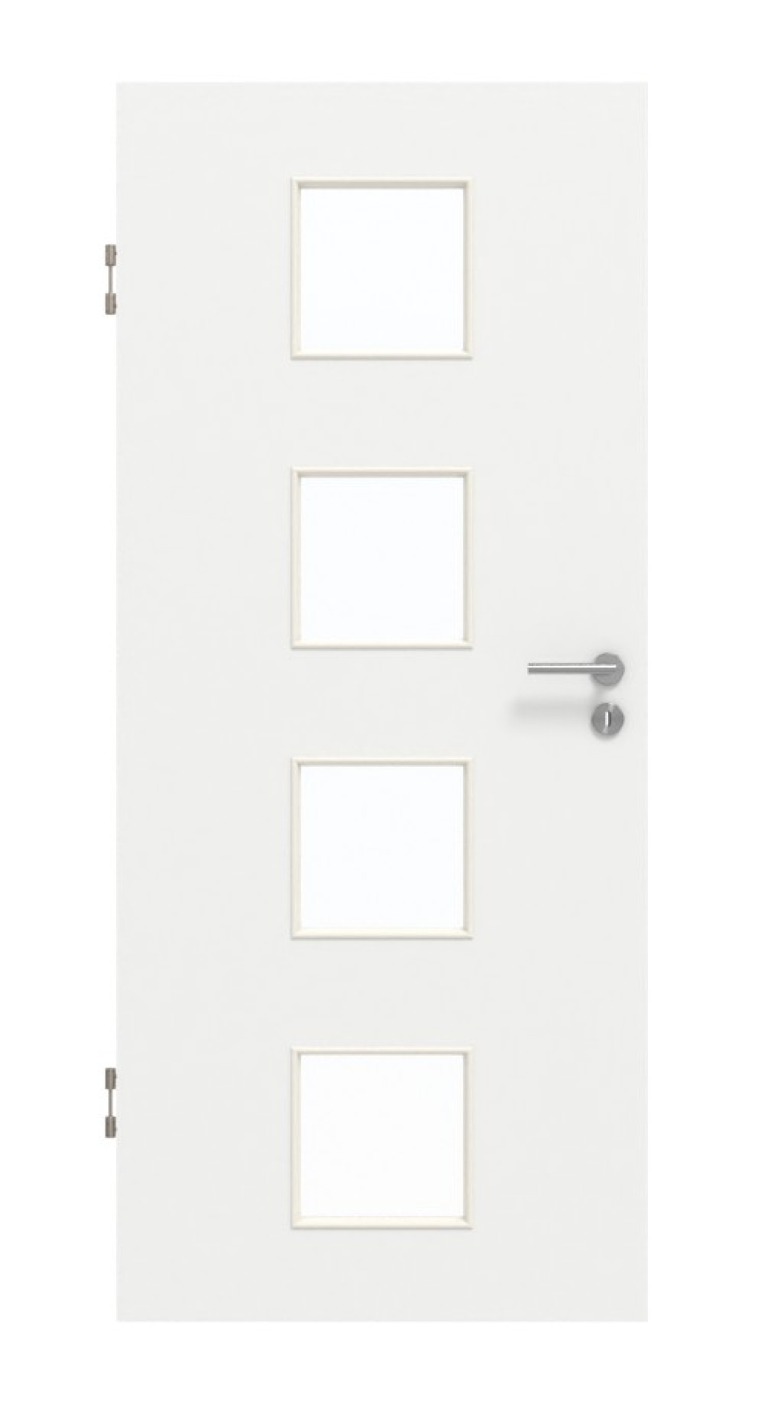GARANT Schallschutztür D354-60 Designer White Resopal mit Lichtausschnitt LA-10
