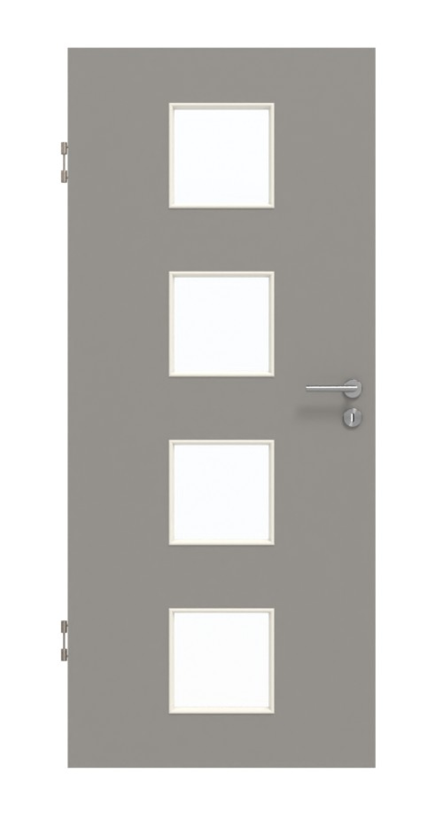 GARANT Schallschutztür U12115SD Platingrau GHK08 mit Lichtausschnitt LA-10