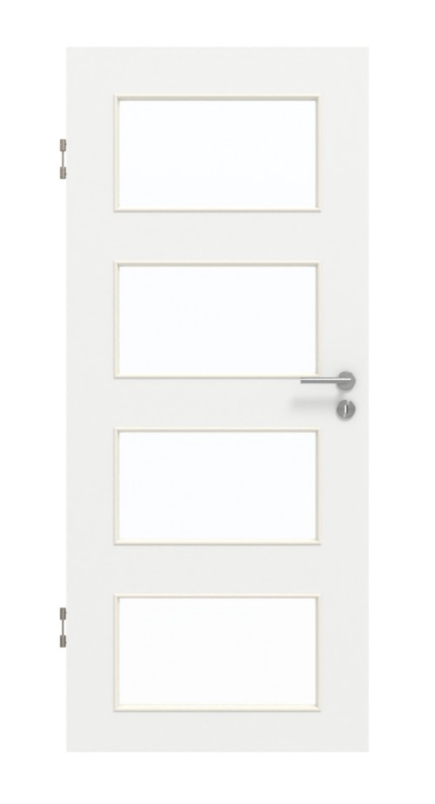 GARANT Schallschutztür D354-60 Designer White Resopal mit Lichtausschnitt LA-11