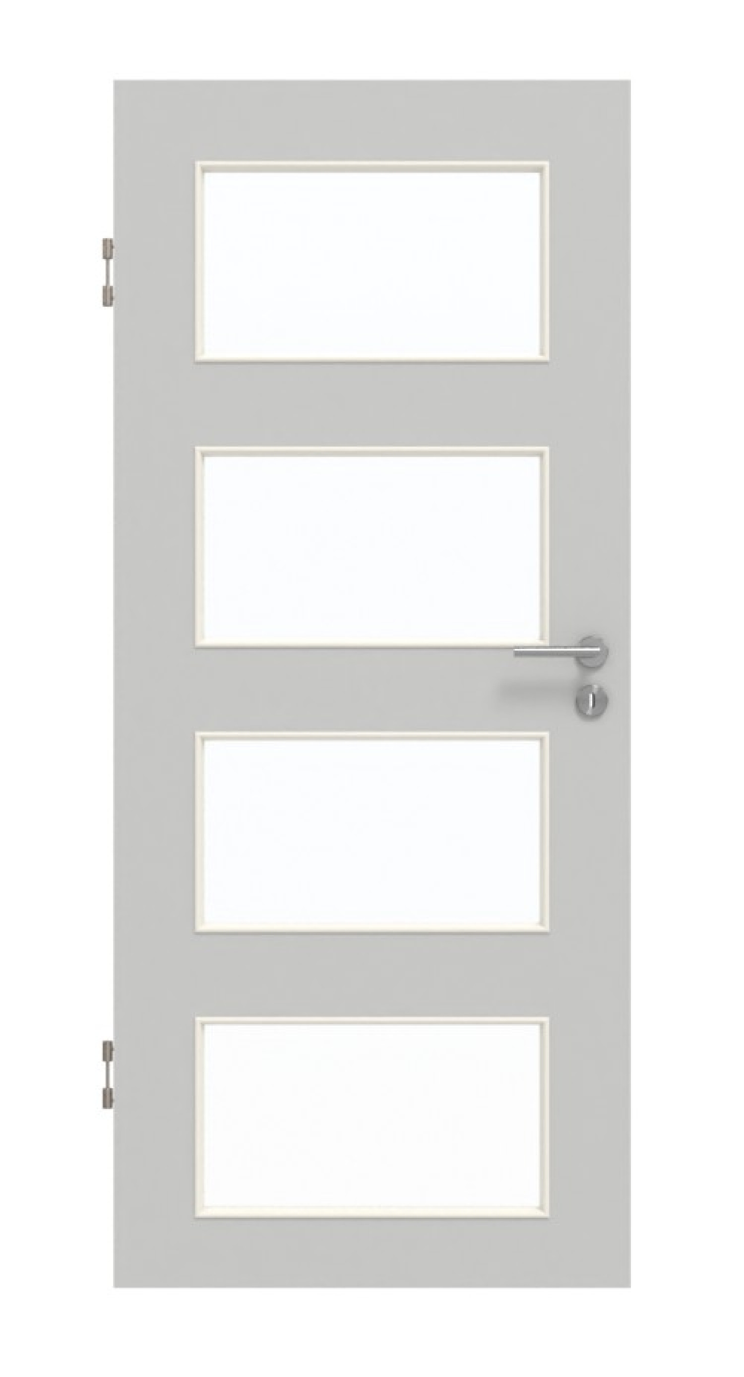 GARANT Schallschutztür D92-60 Dove Grey Resopal mit Lichtausschnitt LA-11