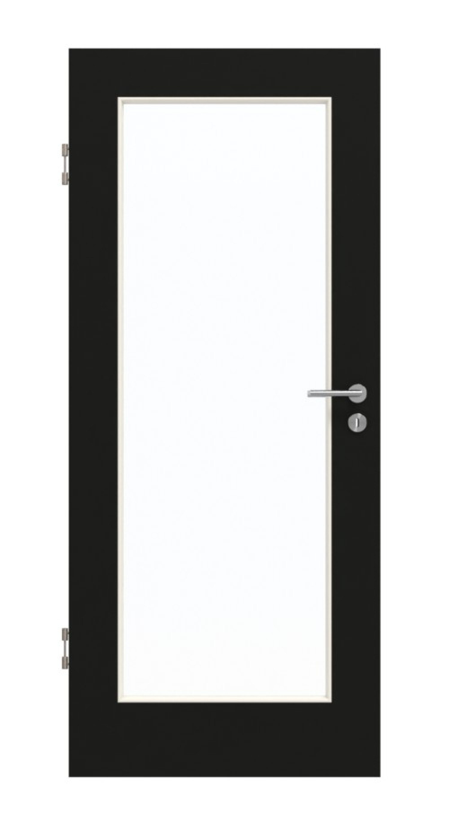 GARANT Schallschutztür 0901-60 Black Resopal mit Lichtausschnitt LA-2