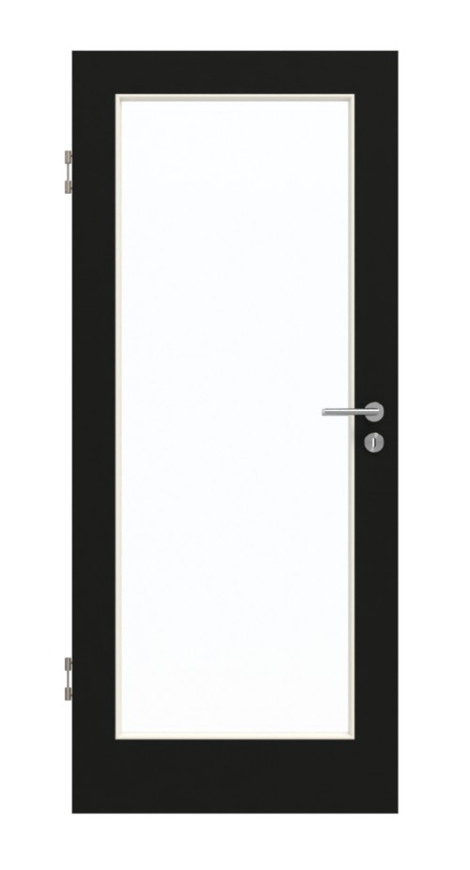 GARANT Schallschutztür 0901-60 Black Resopal mit Lichtausschnitt LA-3