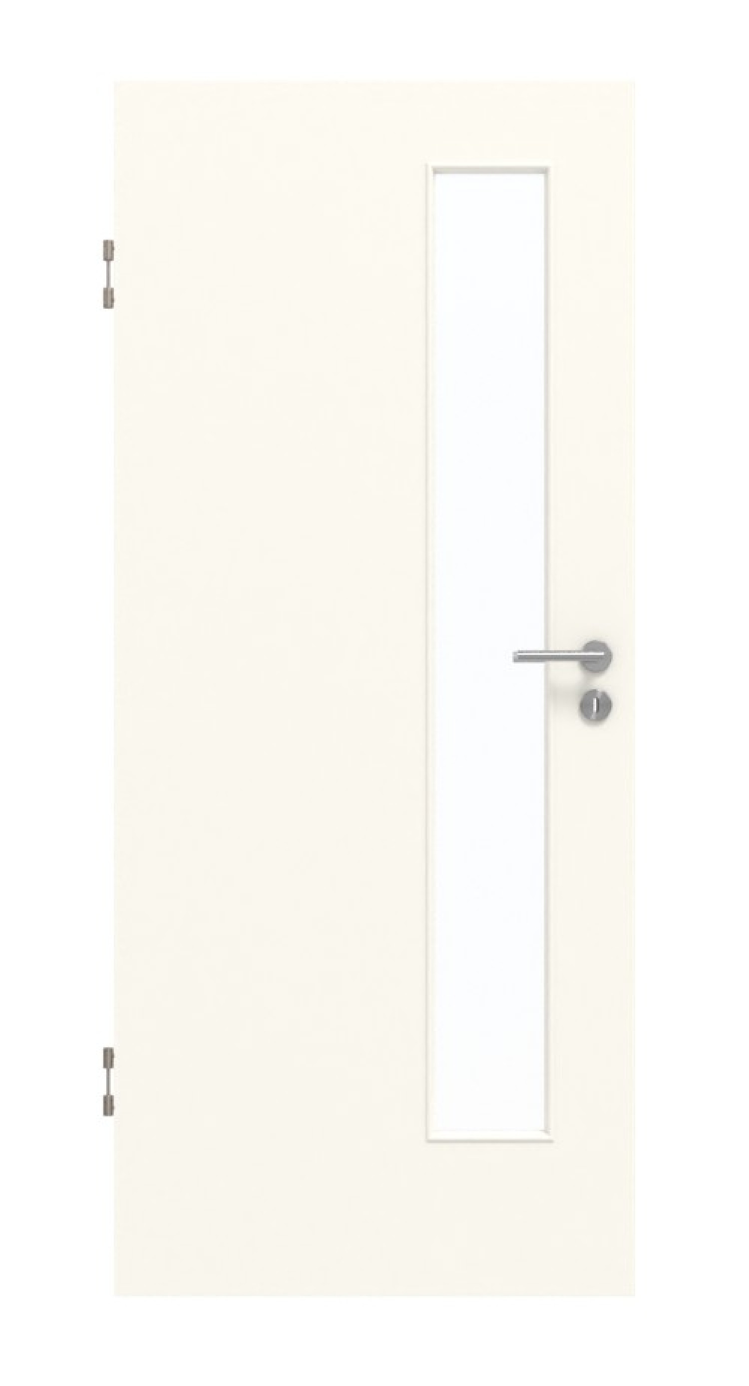 GARANT Schallschutztür 0105-60 Pearl White CePaL mit Lichtausschnitt LA-4 schlossseitig