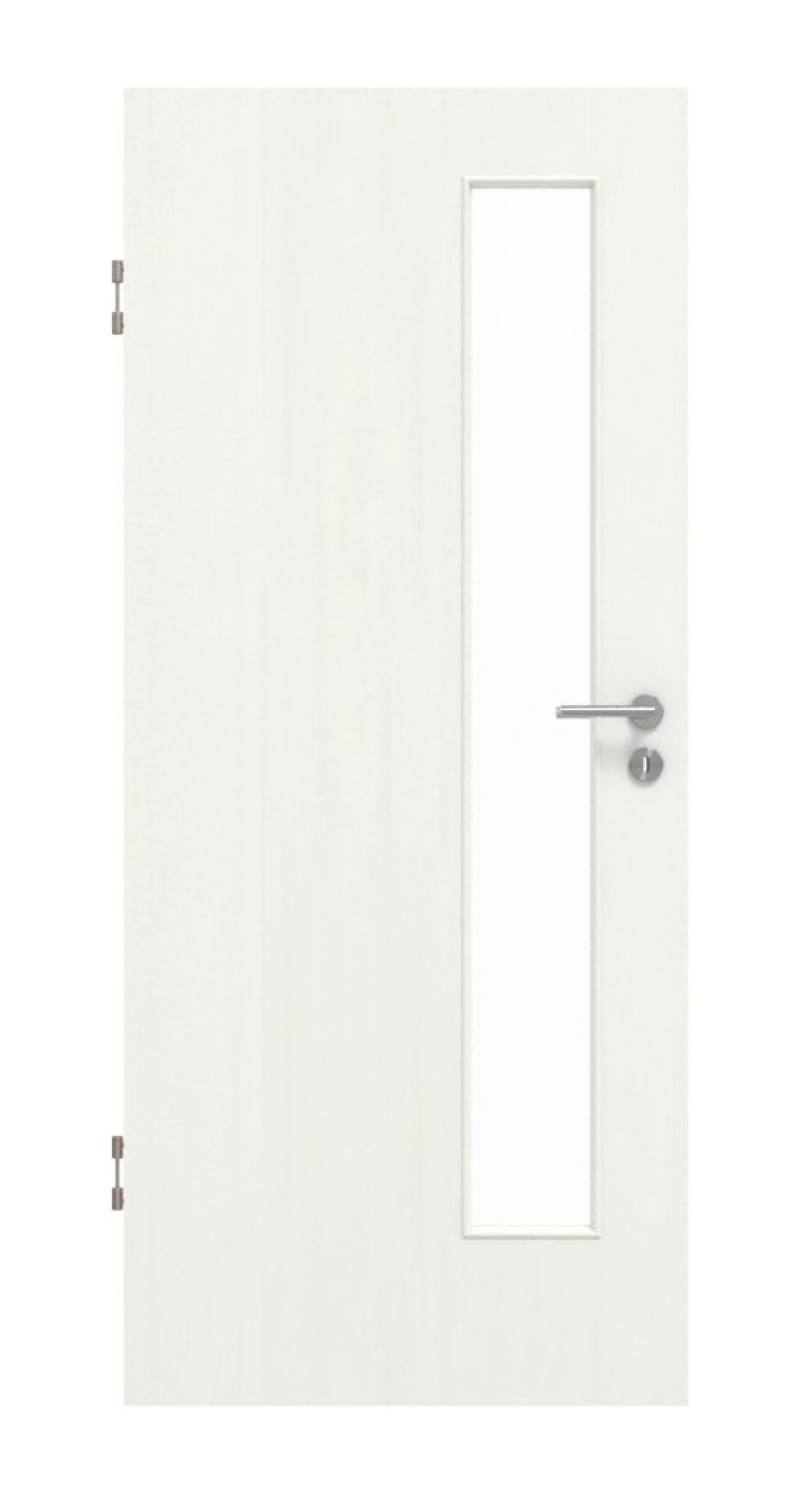 GARANT Schallschutztür Authentic Bianco CePaL mit Lichtausschnitt LA-4 schlossseitig
