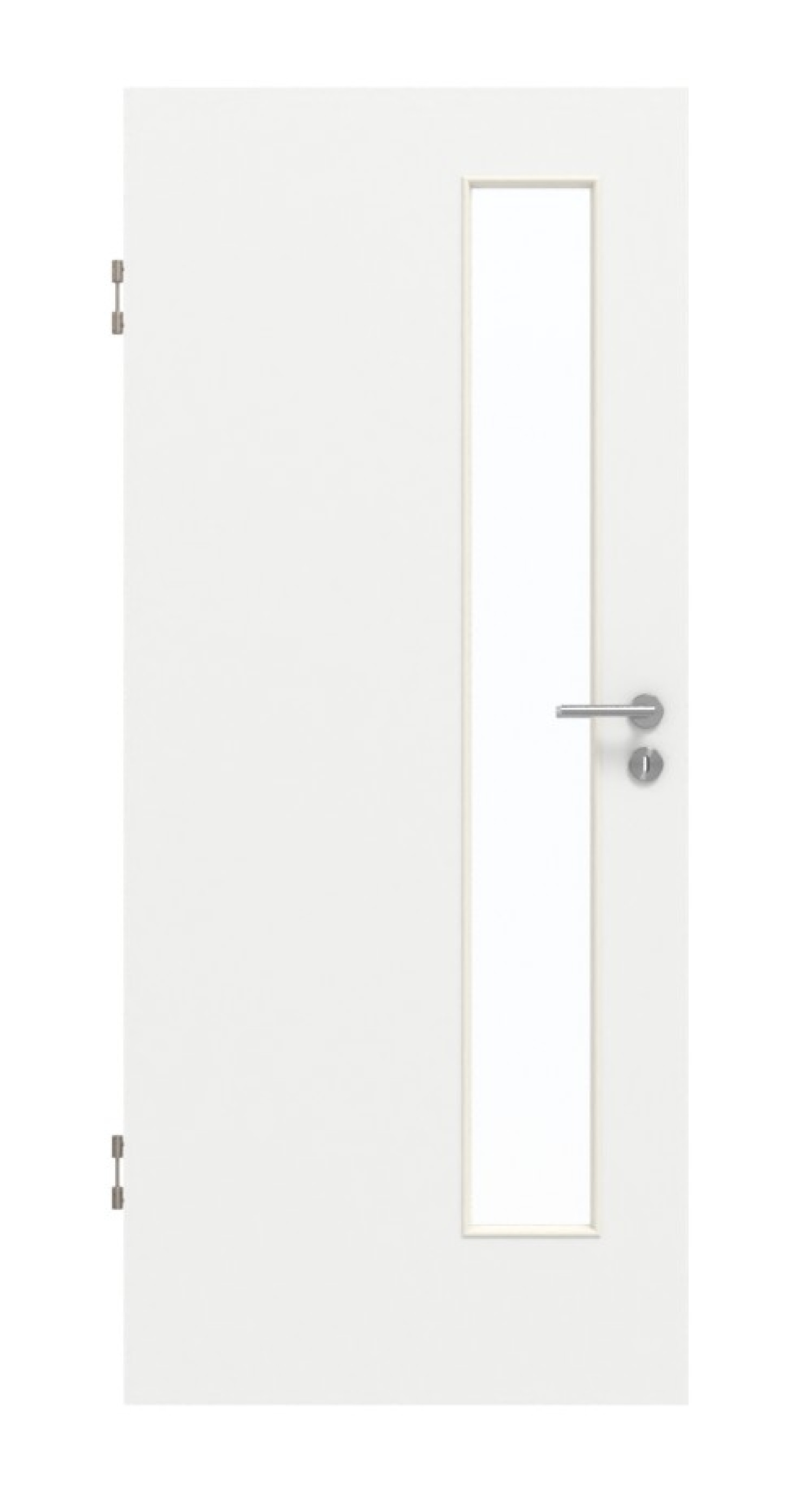GARANT Schallschutztür D354-60 Designer White Resopal mit Lichtausschnitt LA-4 schlossseitig