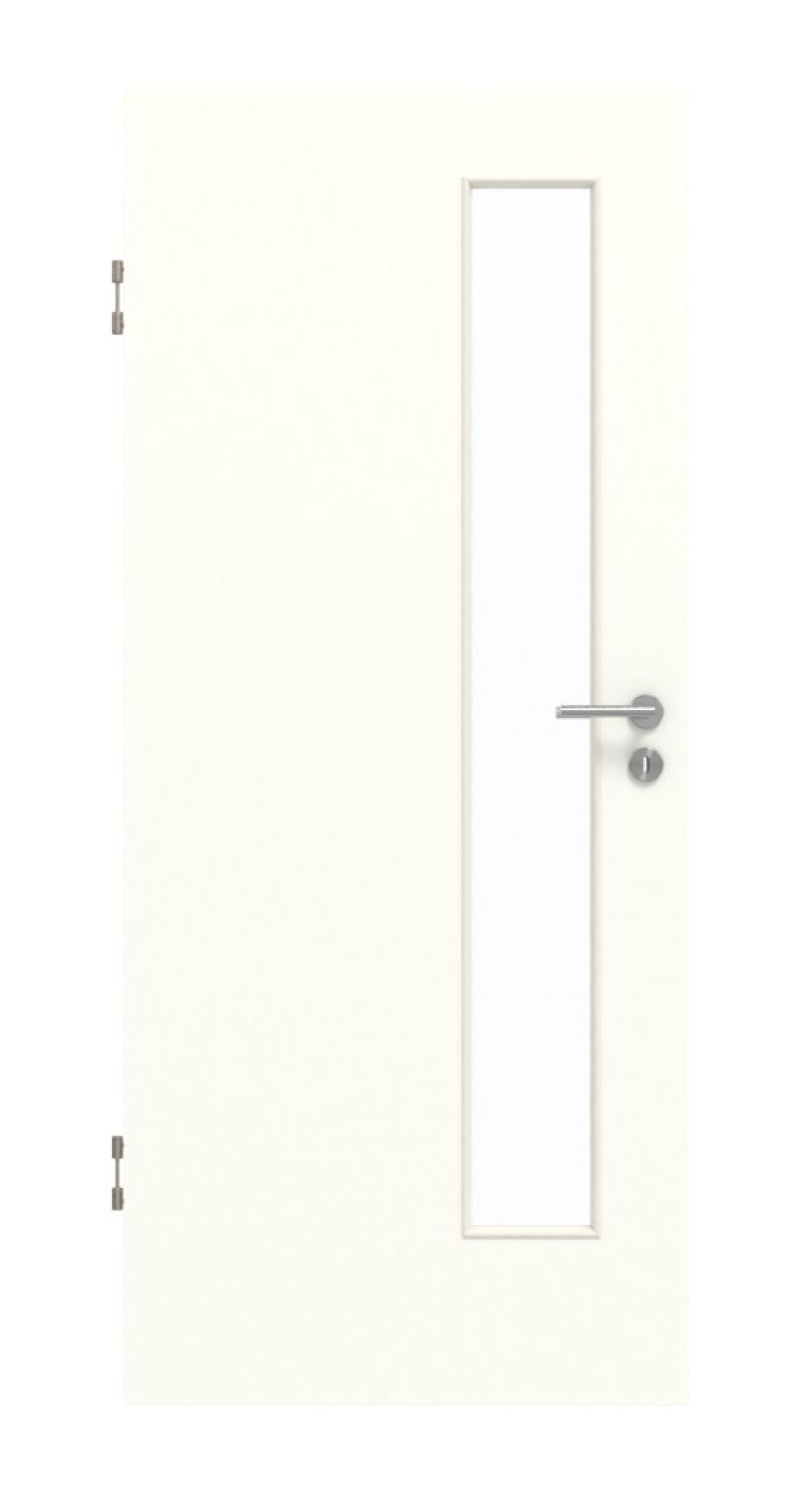 GARANT Schallschutztür W1000ST3 Premium Weiß GHK08 mit Lichtausschnitt LA-4 schlossseitig
