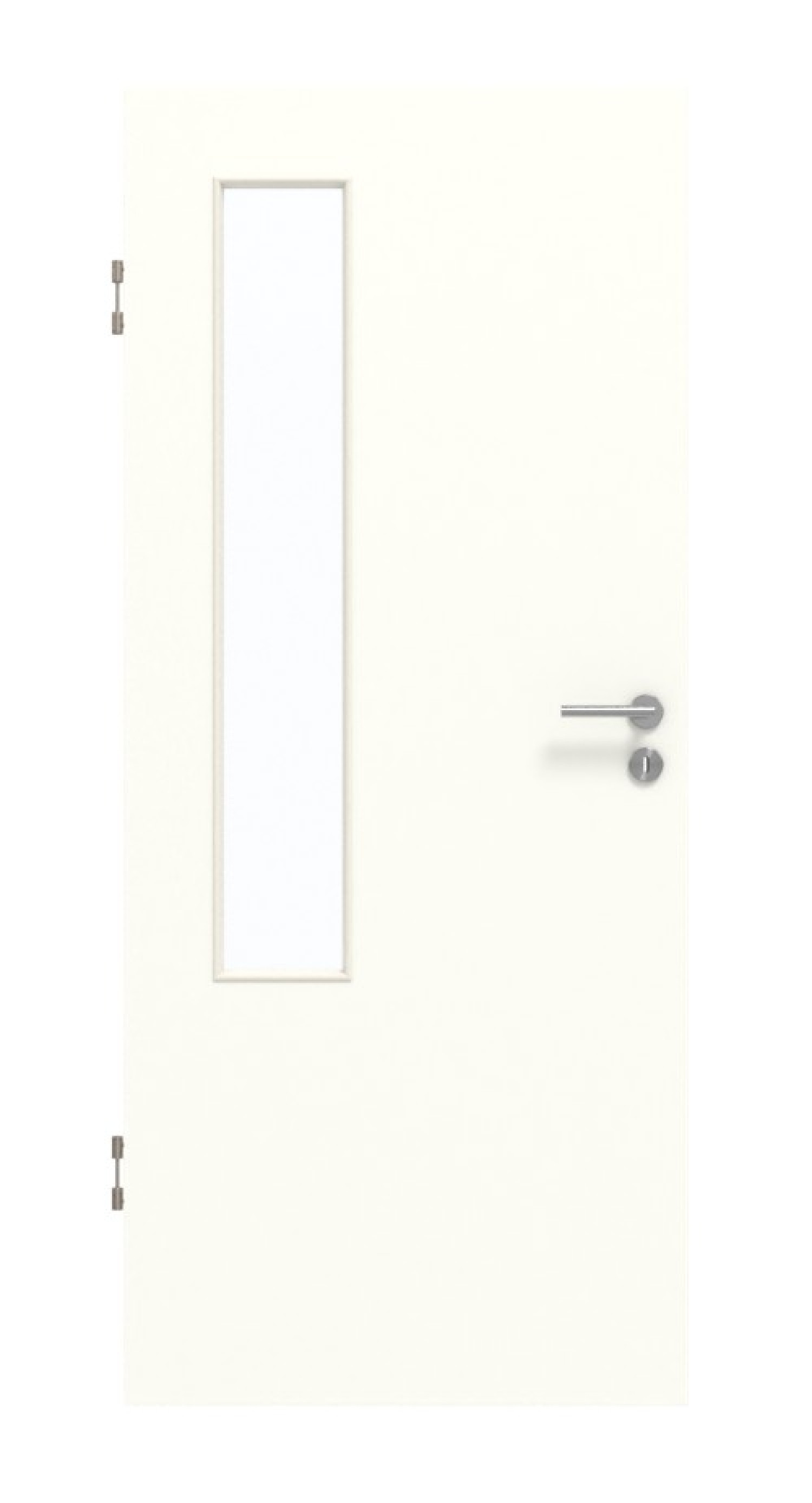 GARANT Schallschutztür U11026SD Kristallweiß GHK08 mit Lichtausschnitt LA-5 bandseitig