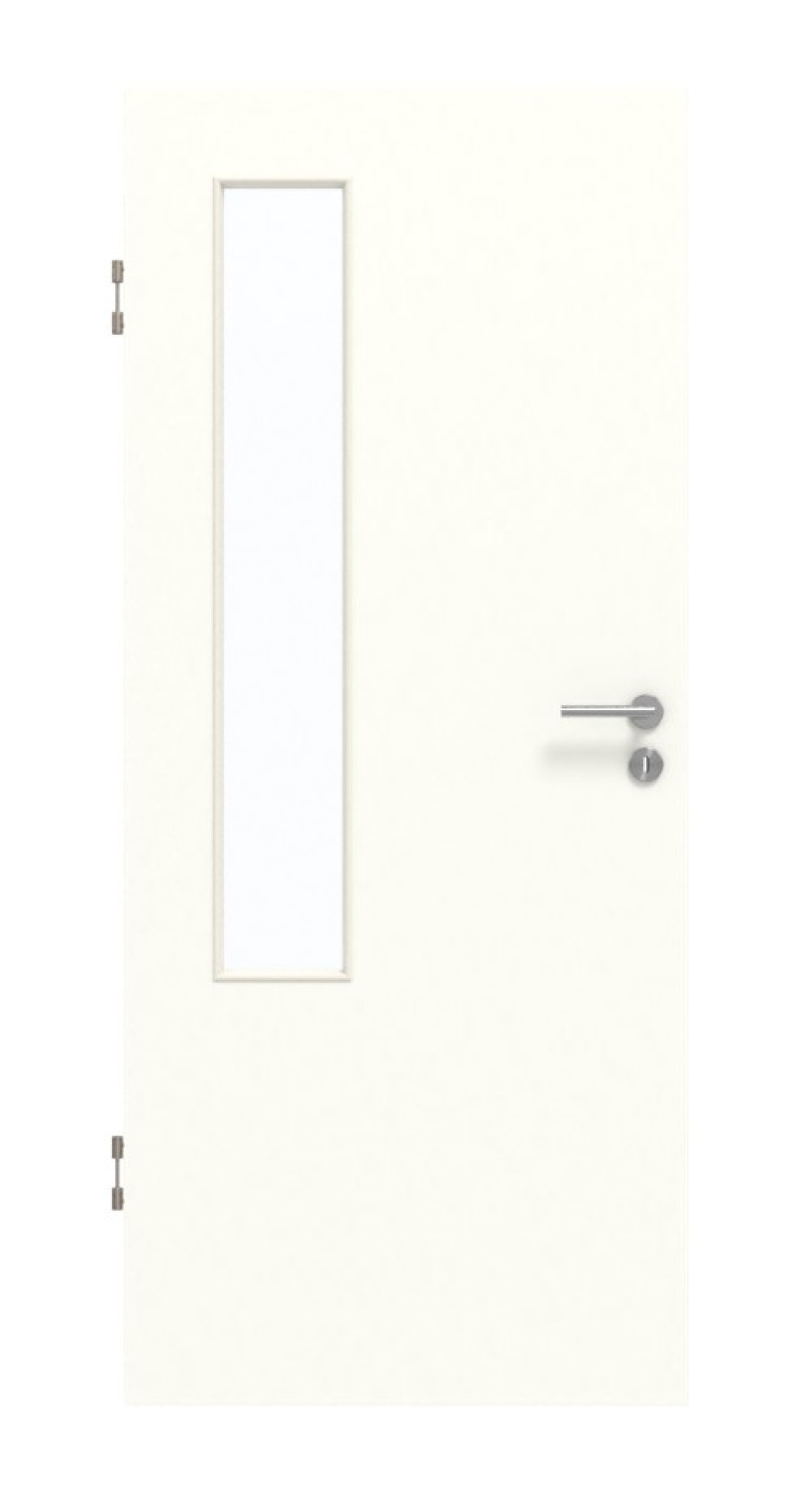 GARANT Schallschutztür W1000ST3 Premium Weiß GHK08 mit Lichtausschnitt LA-5 bandseitig