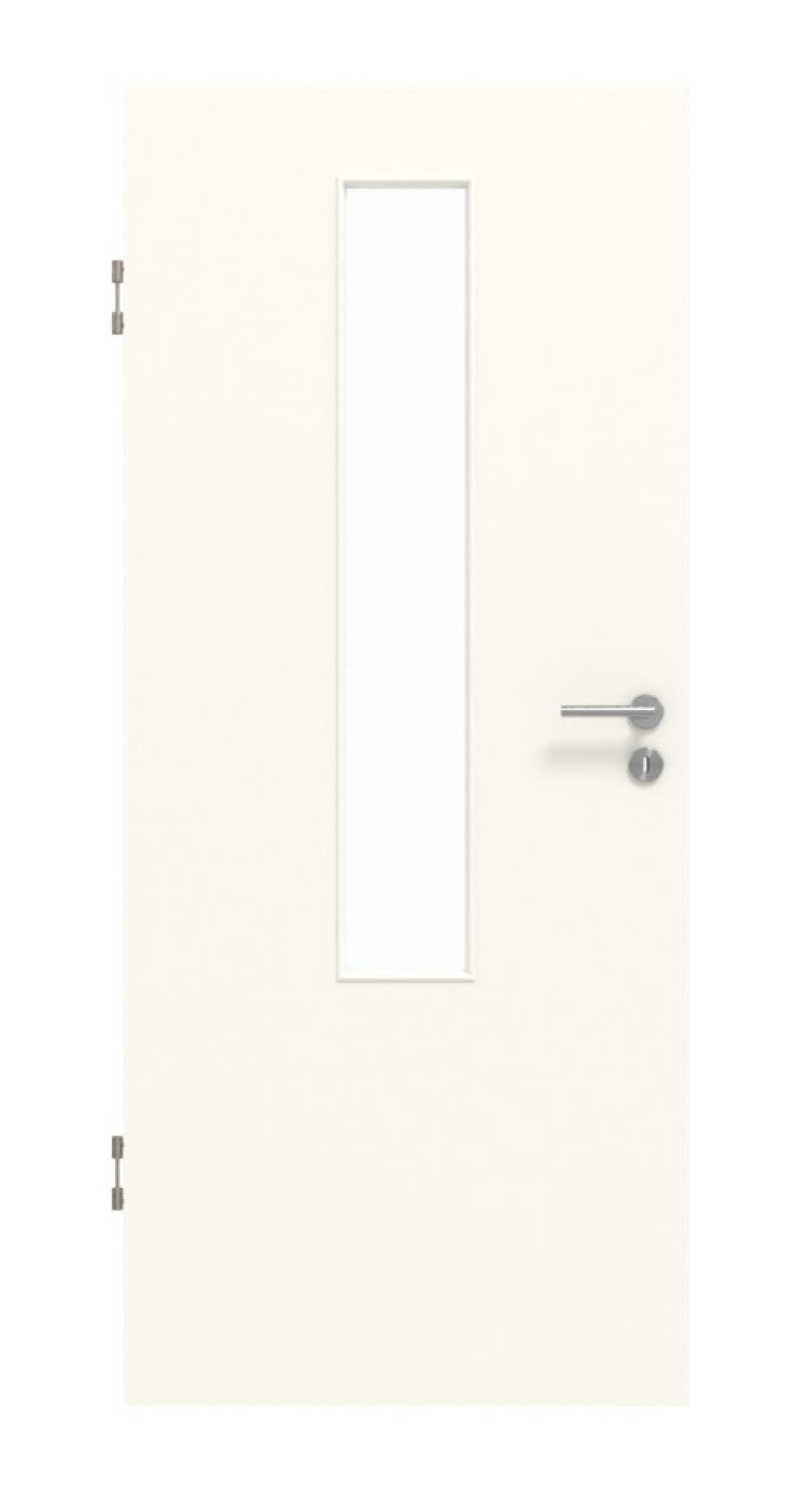 GARANT Schallschutztür 0105-60 Pearl White CePaL mit Lichtausschnitt LA-5 mittig