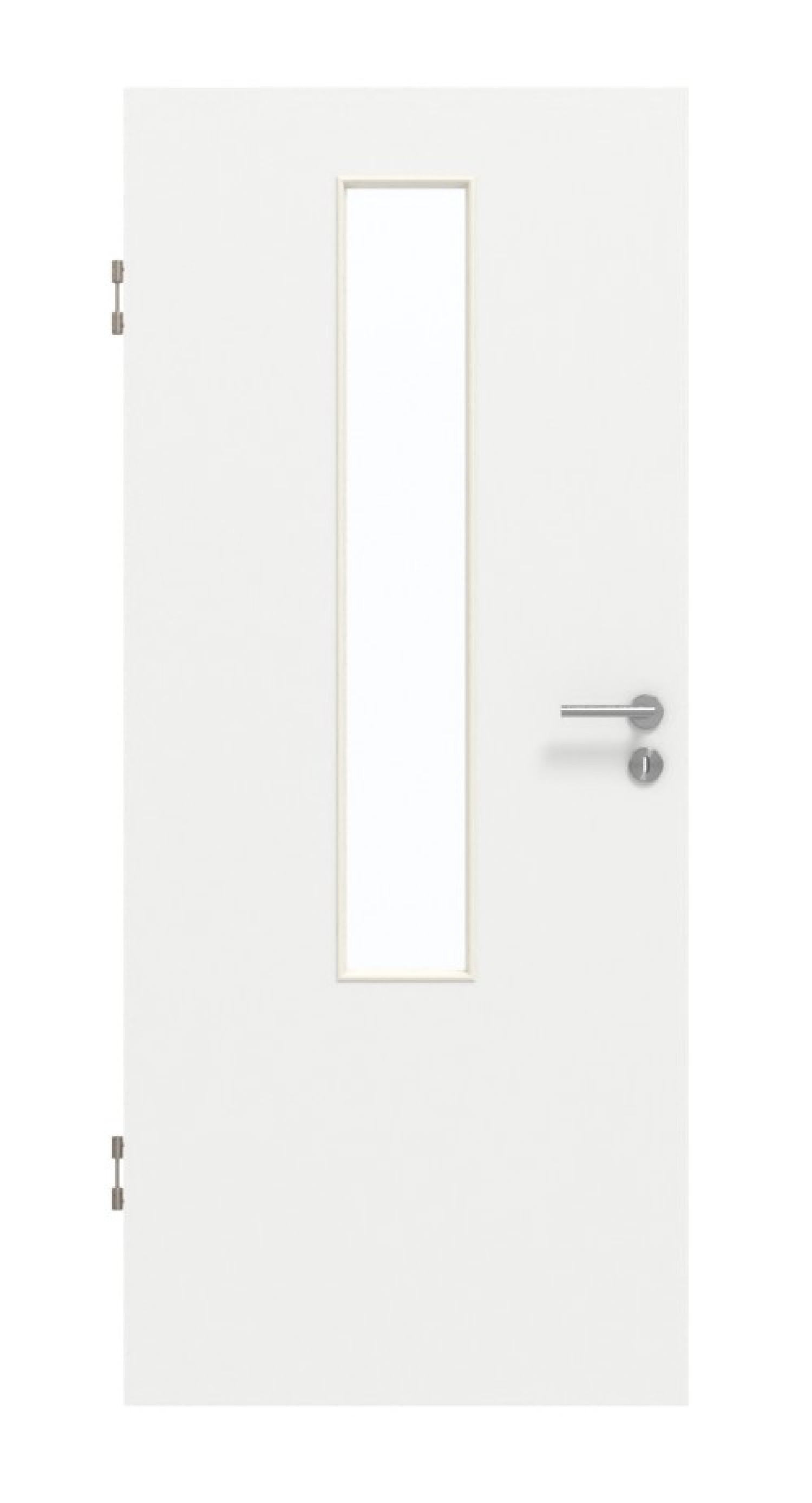 GARANT Schallschutztür D354-60 Designer White Resopal mit Lichtausschnitt LA-5 mittig