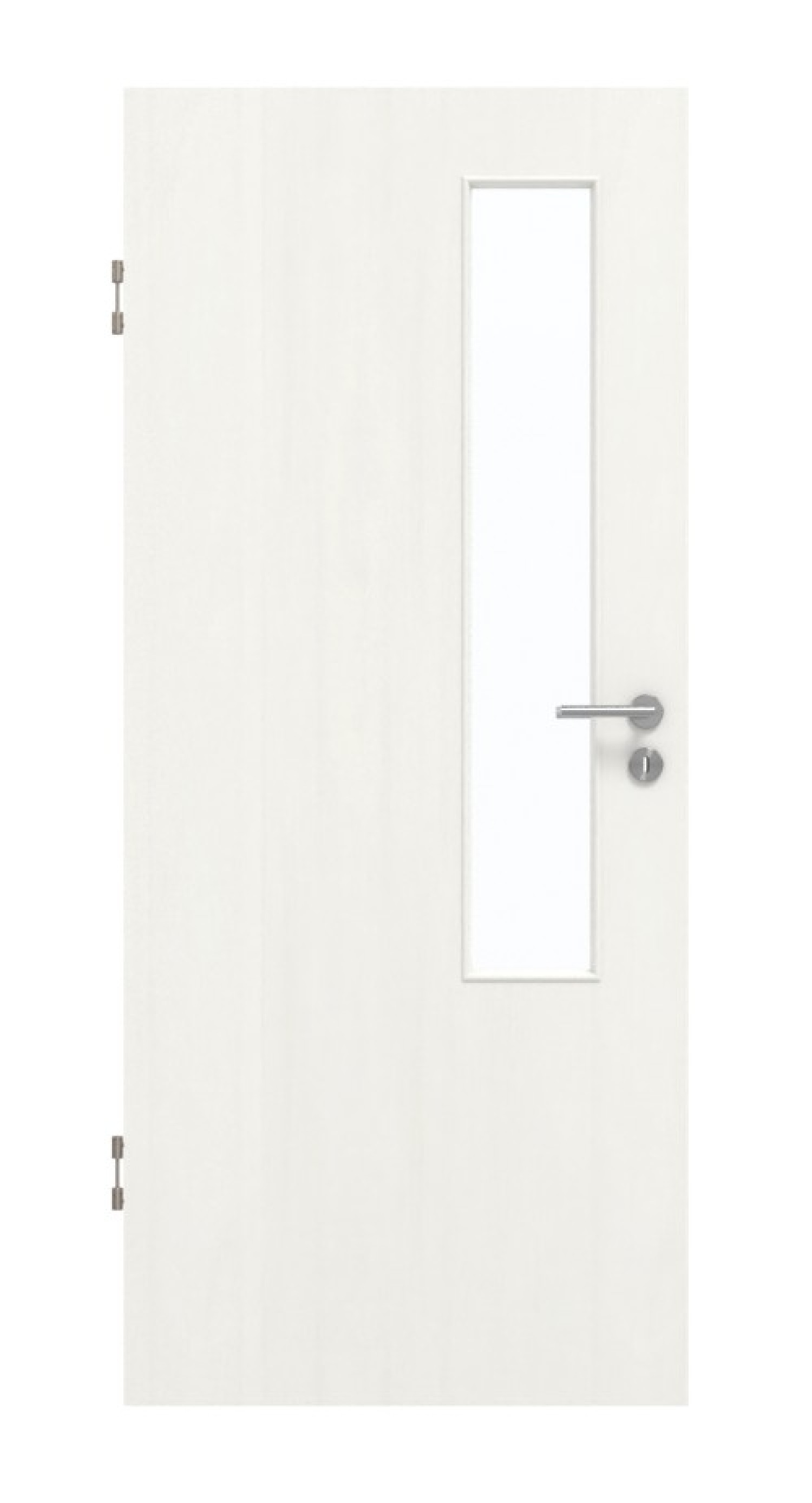 GARANT Schallschutztür Authentic Bianco CePaL mit Lichtausschnitt LA-5 schlossseitig