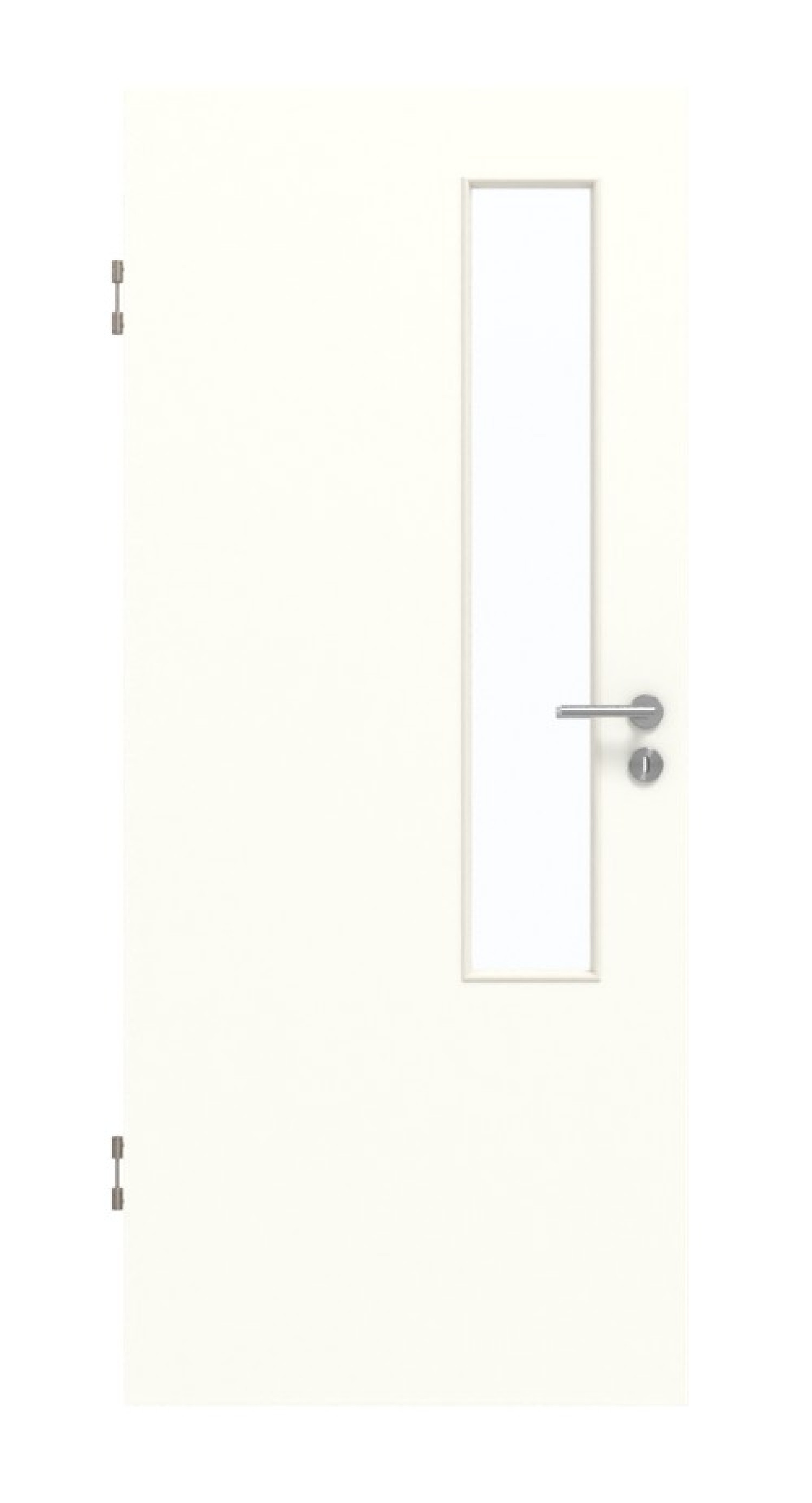 GARANT Schallschutztür U11026SD Kristallweiß GHK08 mit Lichtausschnitt LA-5 schlossseitig