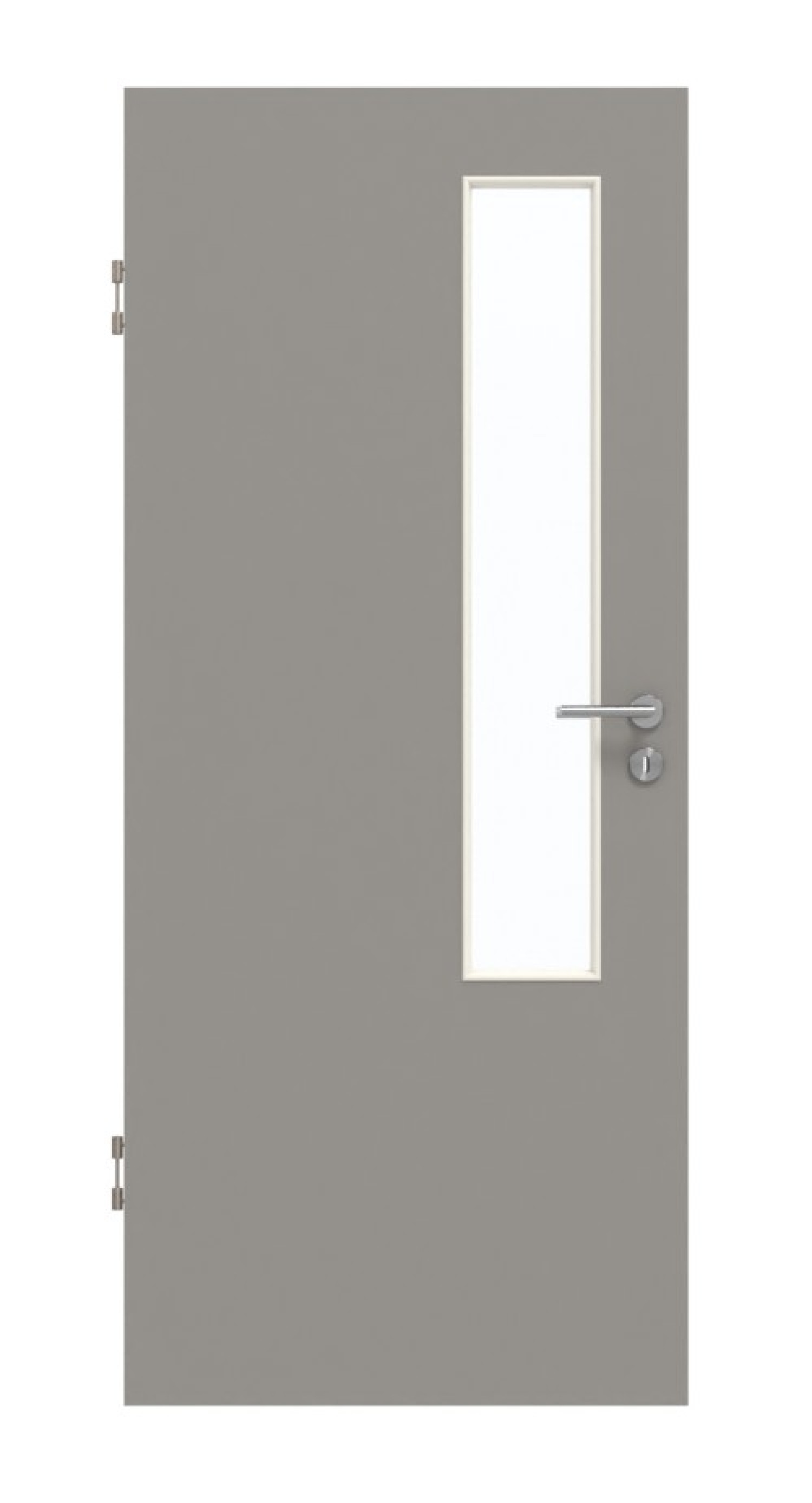 GARANT Schallschutztür U12115SD Platingrau GHK08 mit Lichtausschnitt LA-5 schlossseitig