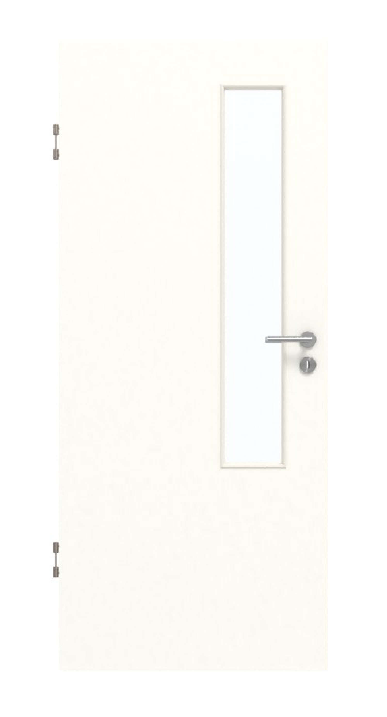 GARANT Schallschutztür W1000ST3 Premium Weiß GHK08 mit Lichtausschnitt LA-5 schlossseitig