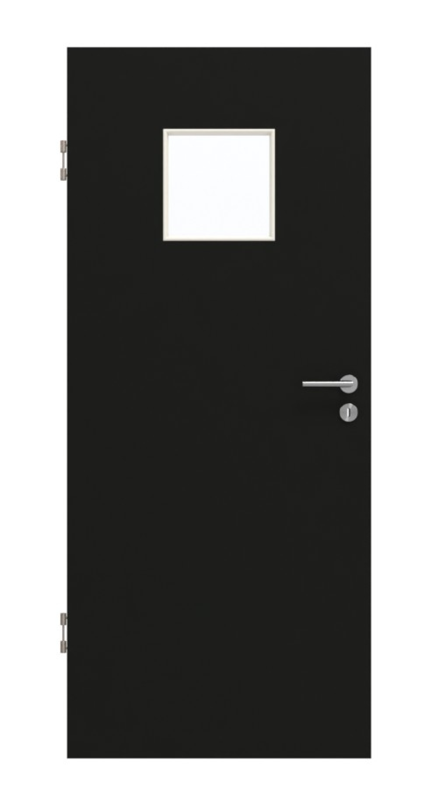 GARANT Schallschutztür 0901-60 Black Resopal mit Lichtausschnitt LA-7