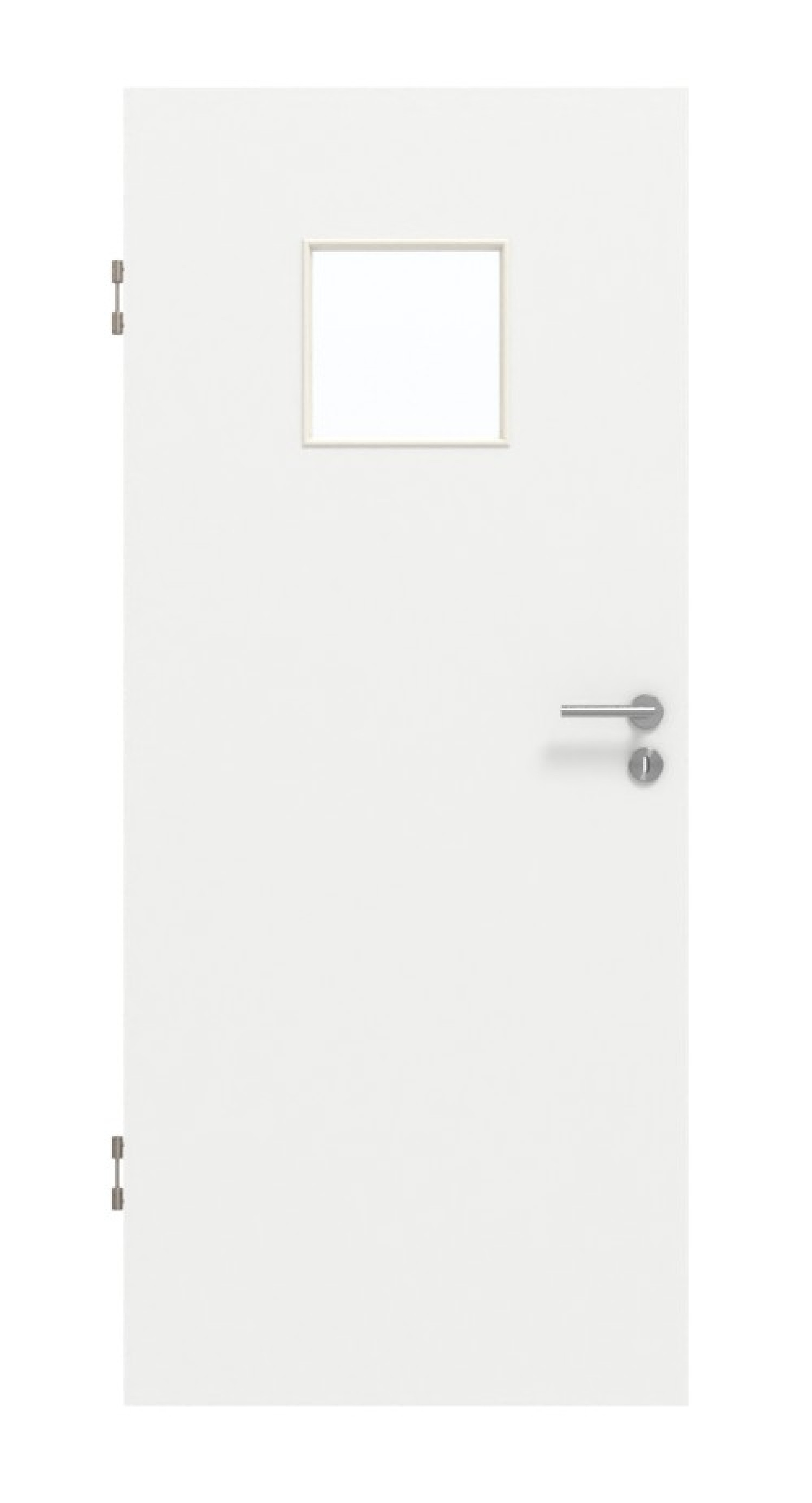 GARANT Schallschutztür D354-60 Designer White Resopal mit Lichtausschnitt LA-7