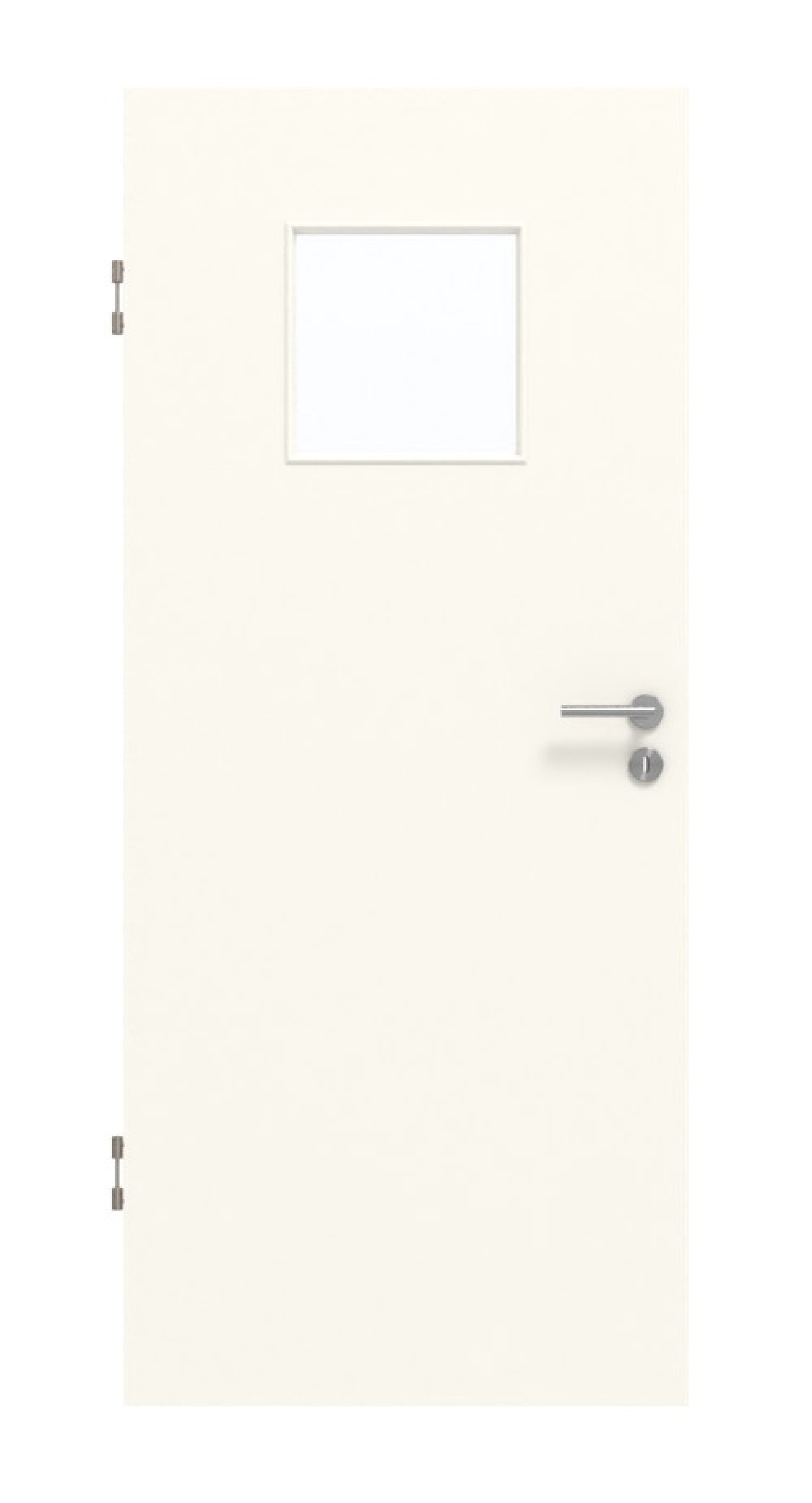 GARANT Schallschutztür 0105-60 Pearl White CePaL mit Lichtausschnitt LA-8