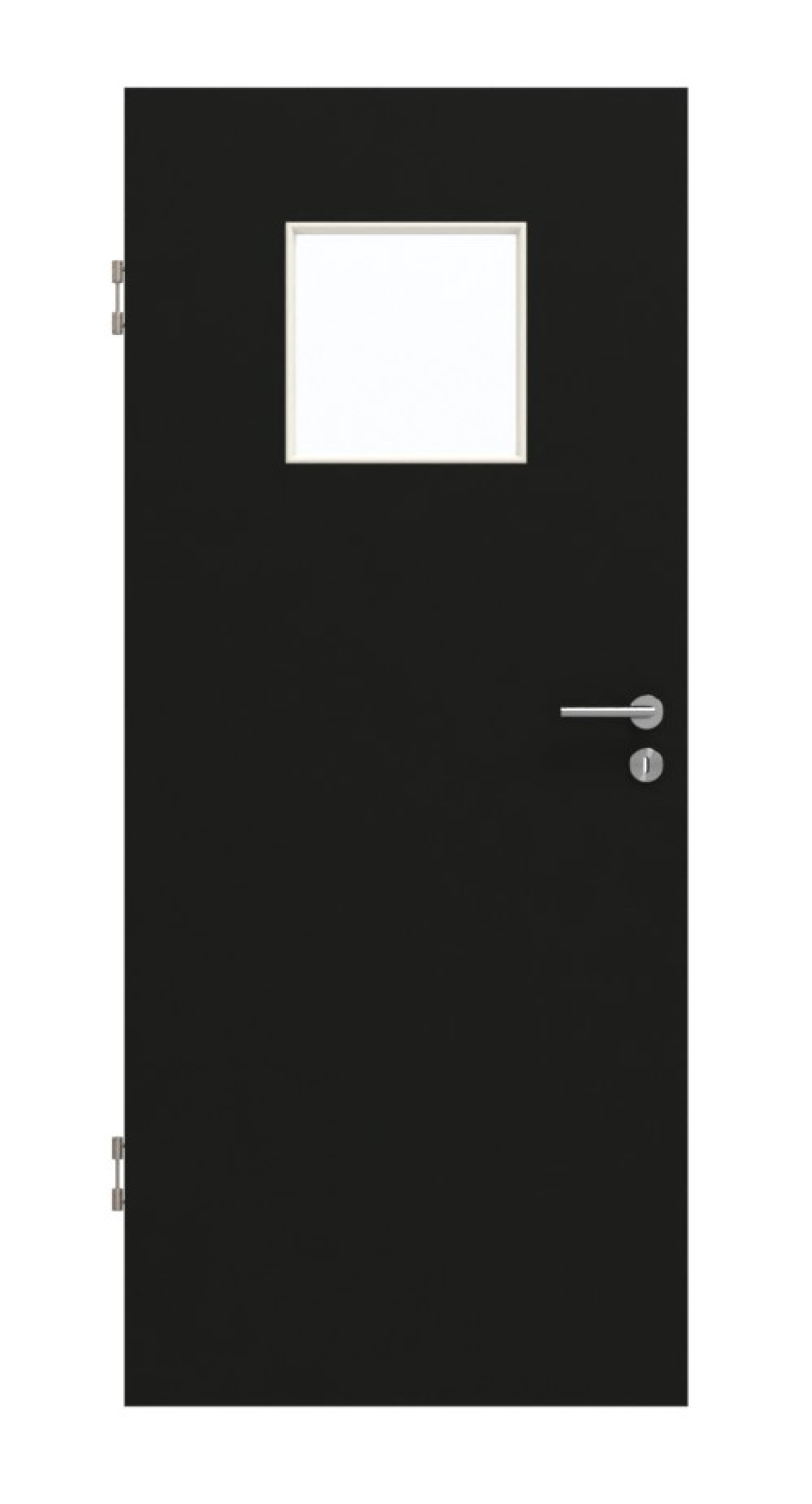GARANT Schallschutztür 0901-60 Black Resopal mit Lichtausschnitt LA-8