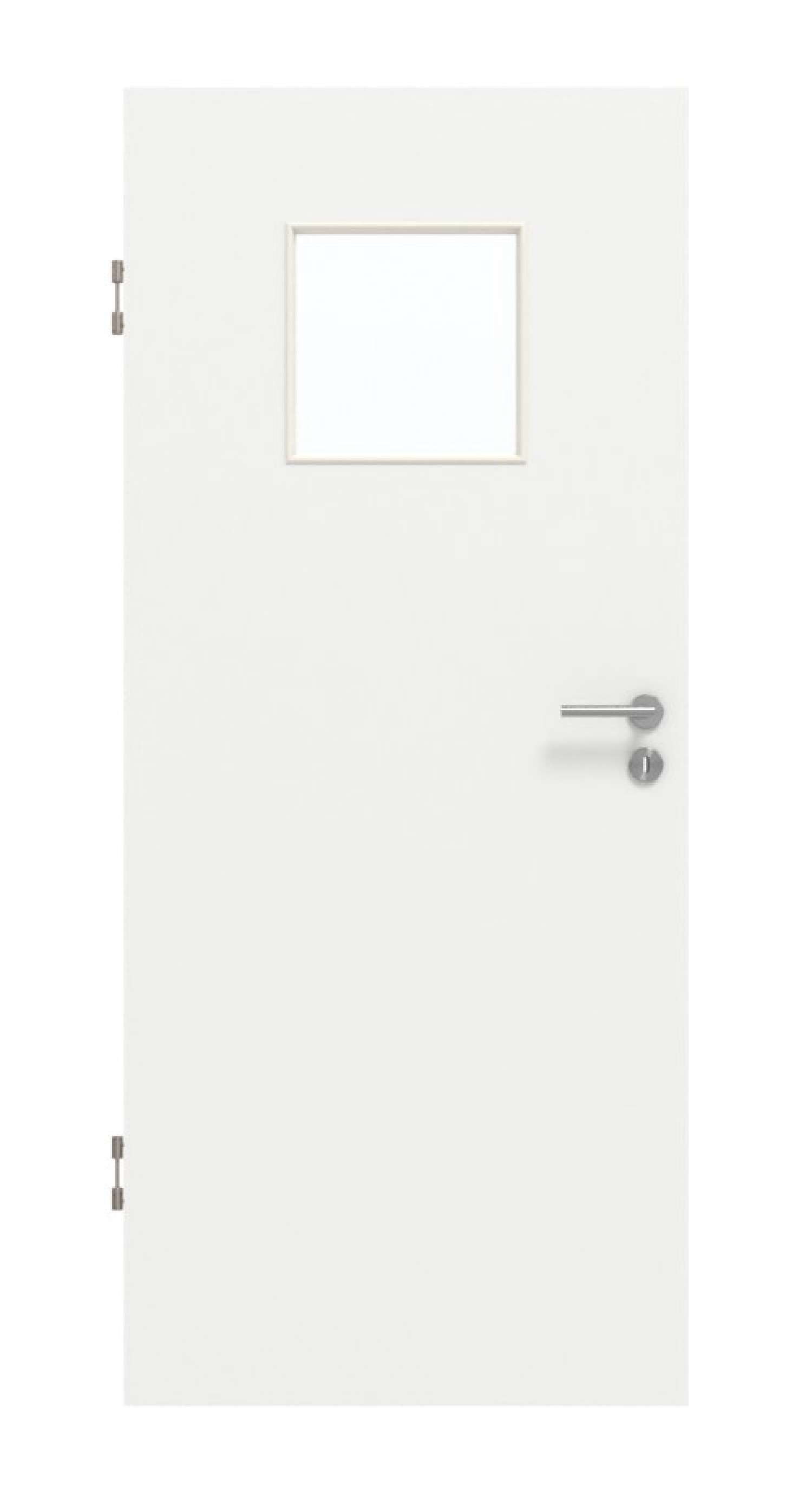 GARANT Schallschutztür D354-60 Designer White Resopal mit Lichtausschnitt LA-8