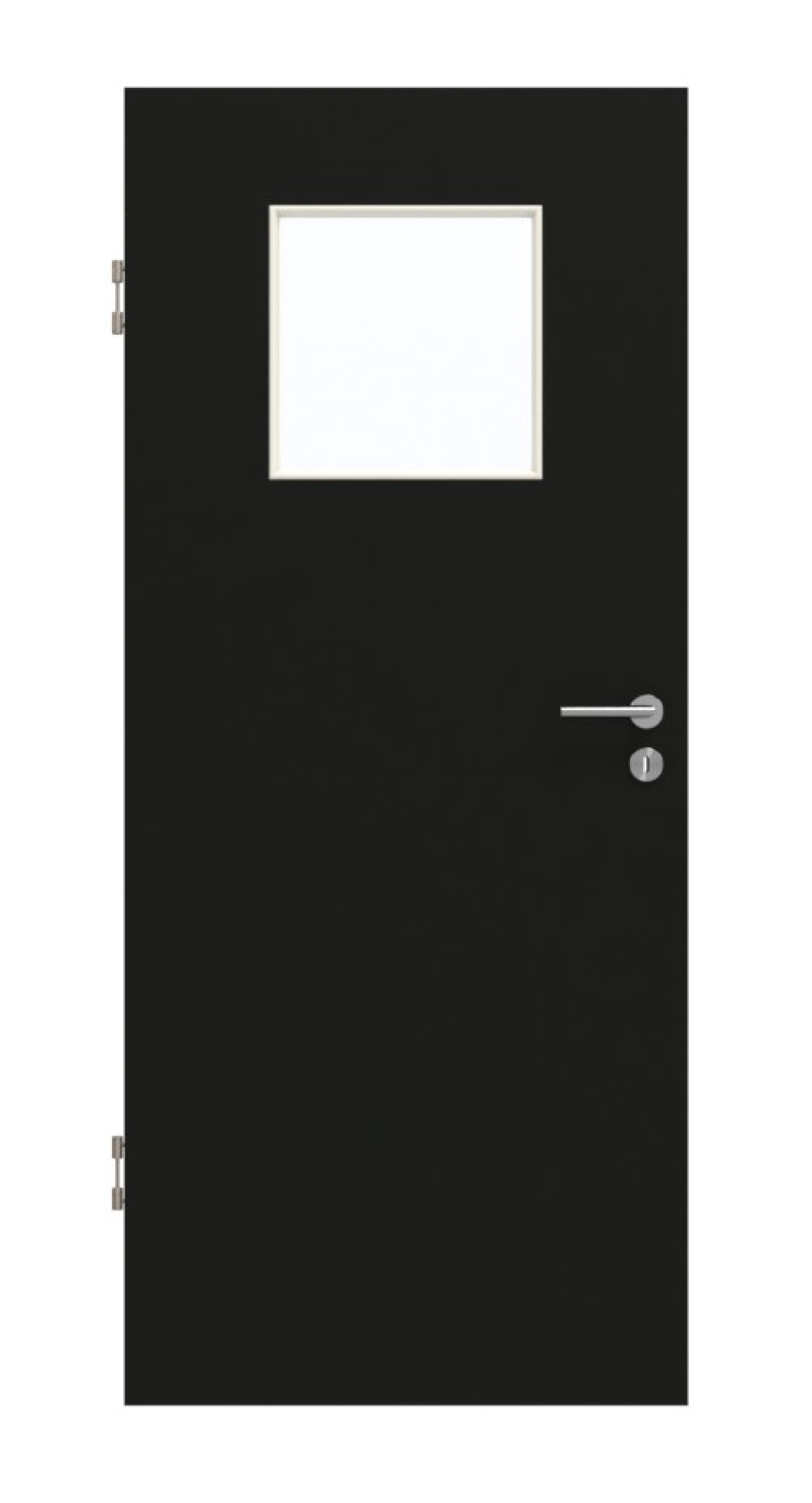 GARANT Schallschutztür 0901-60 Black Resopal mit Lichtausschnitt LA-9