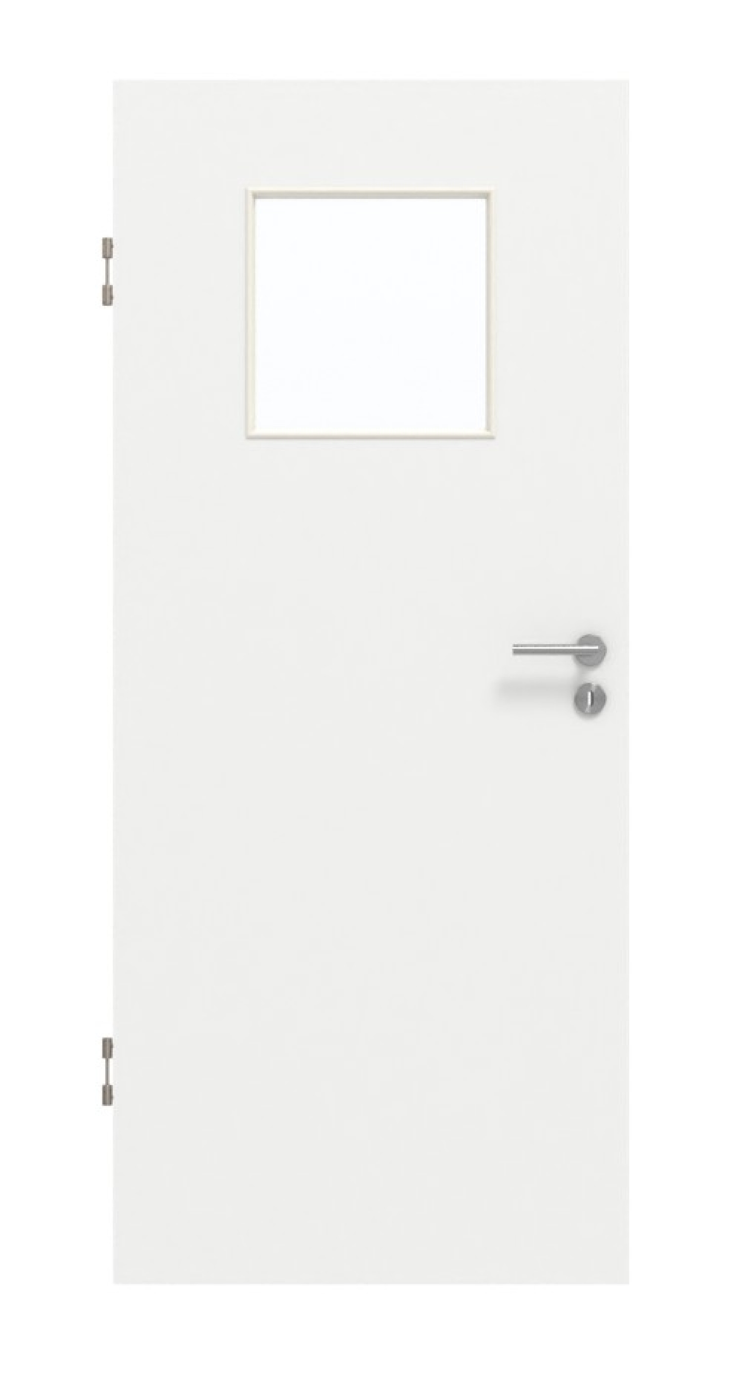 GARANT Schallschutztür D354-60 Designer White Resopal mit Lichtausschnitt LA-9