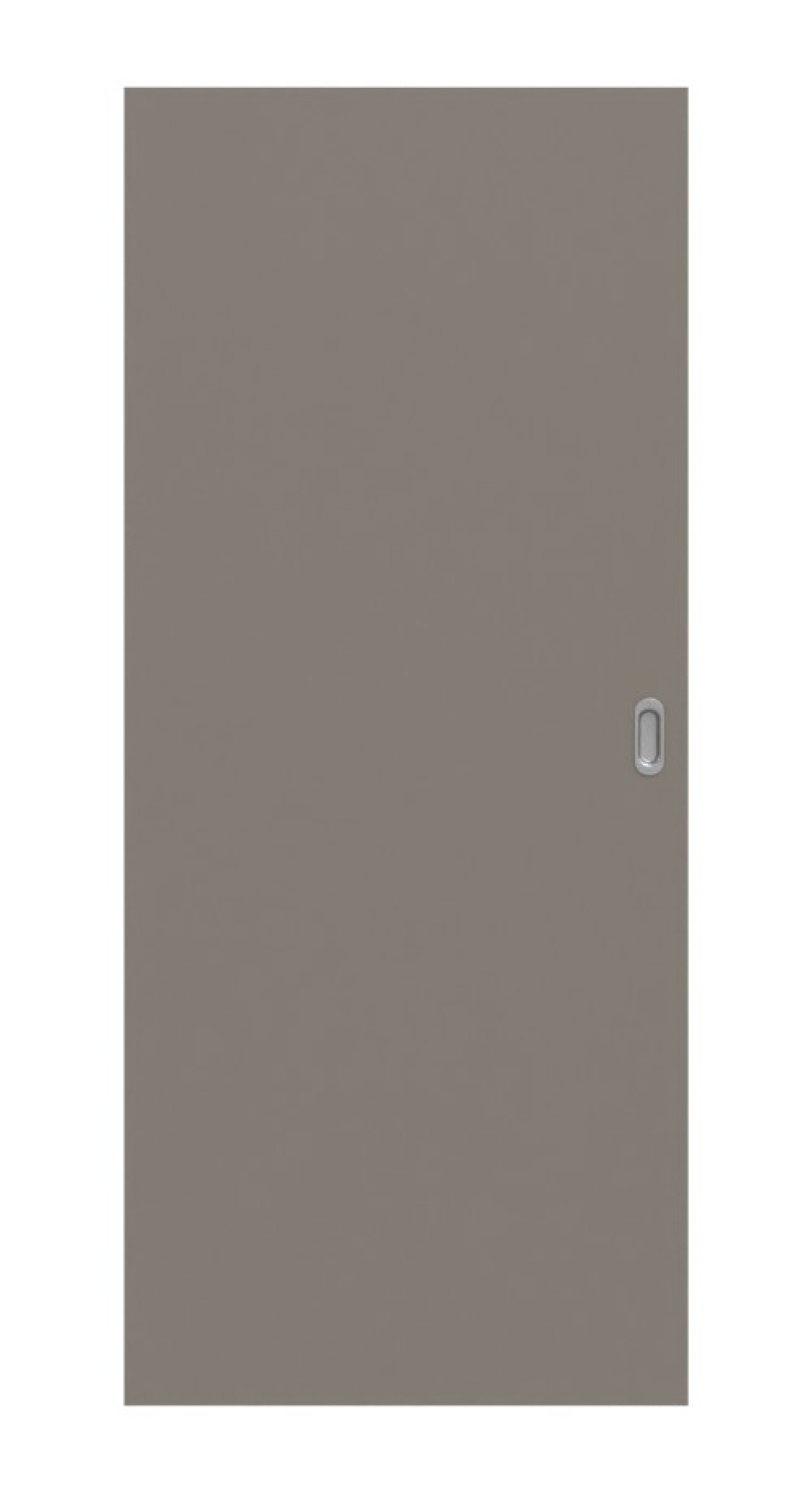 Frontansicht von Schiebetür Taupe RAL 7048 Lack Basic - Huga
