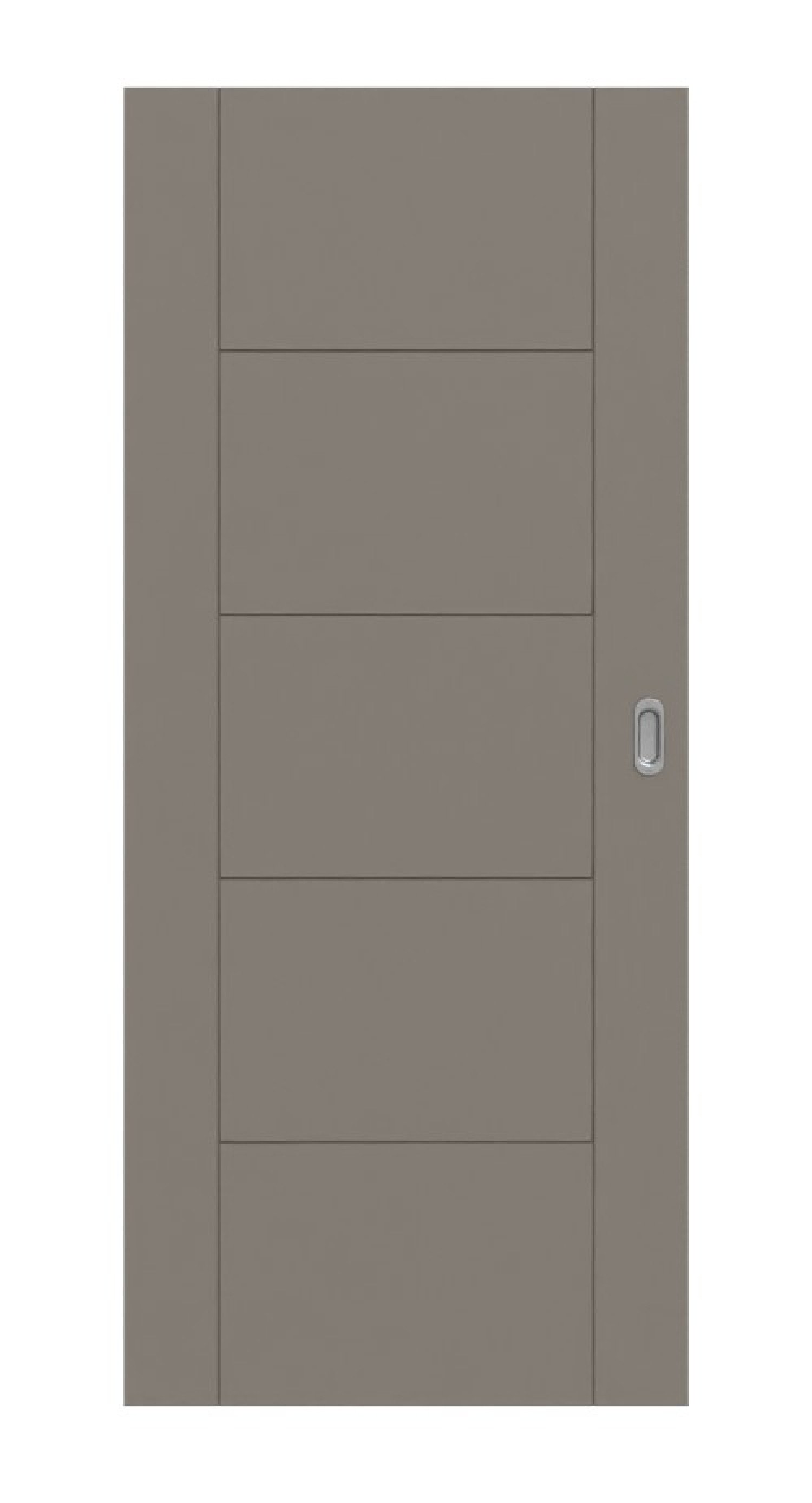HÖRMANN Schiebetür Groove 13 Taupe RAL 7048 Lack DesignLine