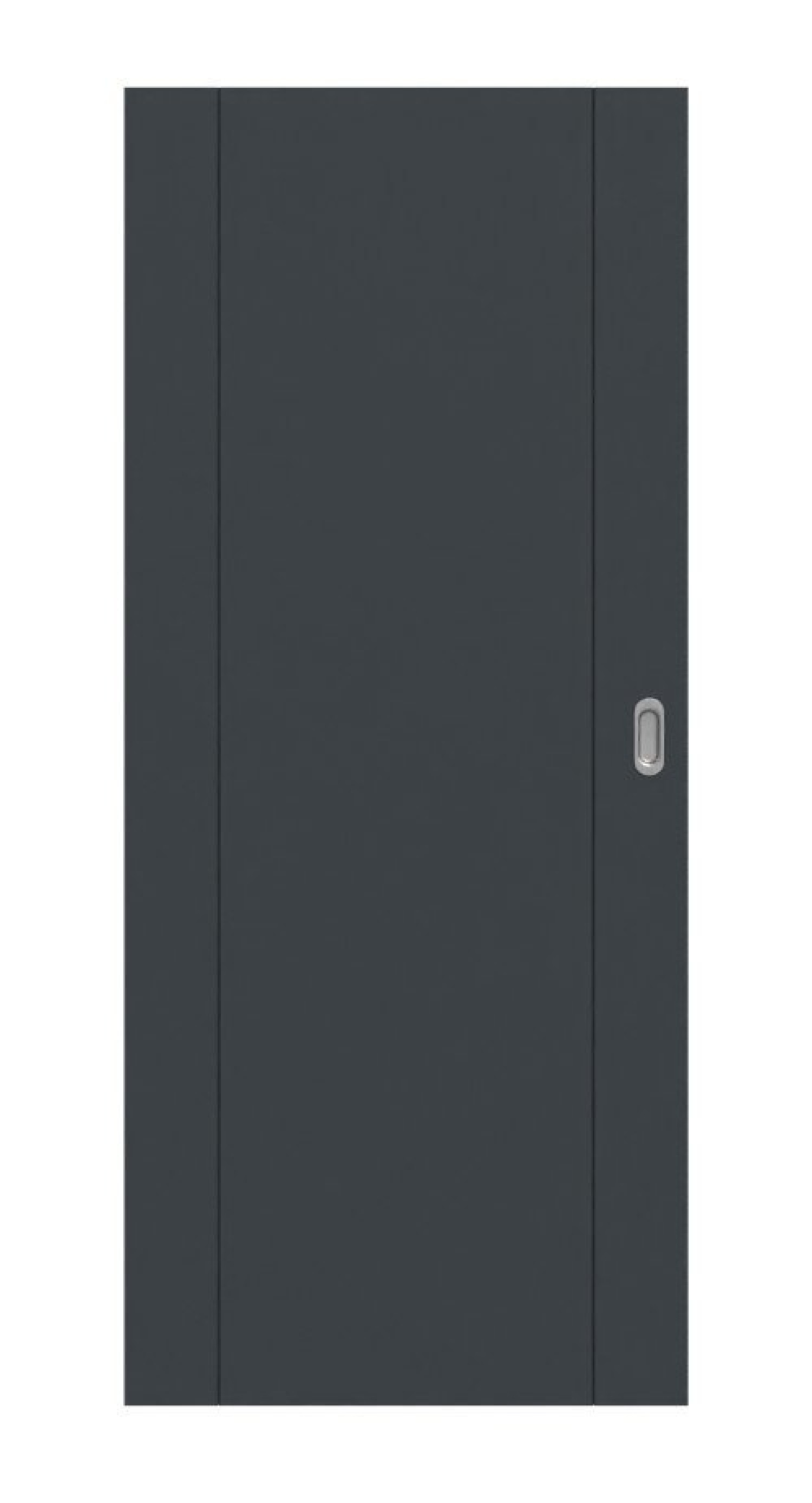 Frontansicht von Signum 16 Basic Lack Anthrazit RAL 7016 Schiebetür - Huga