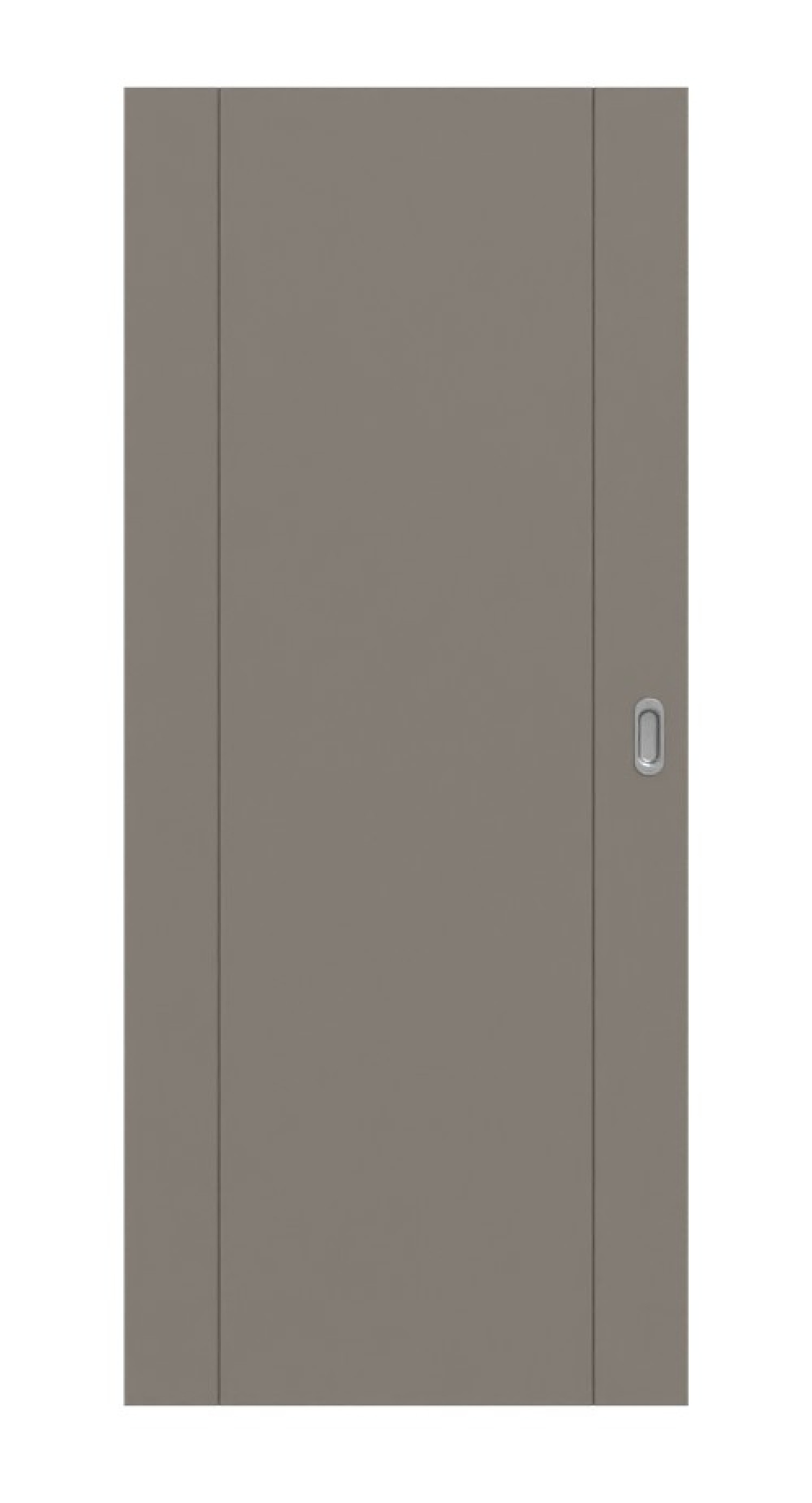 Frontansicht von Signum 16 Basic Lack Taupe RAL 7048 Schiebetür - Huga