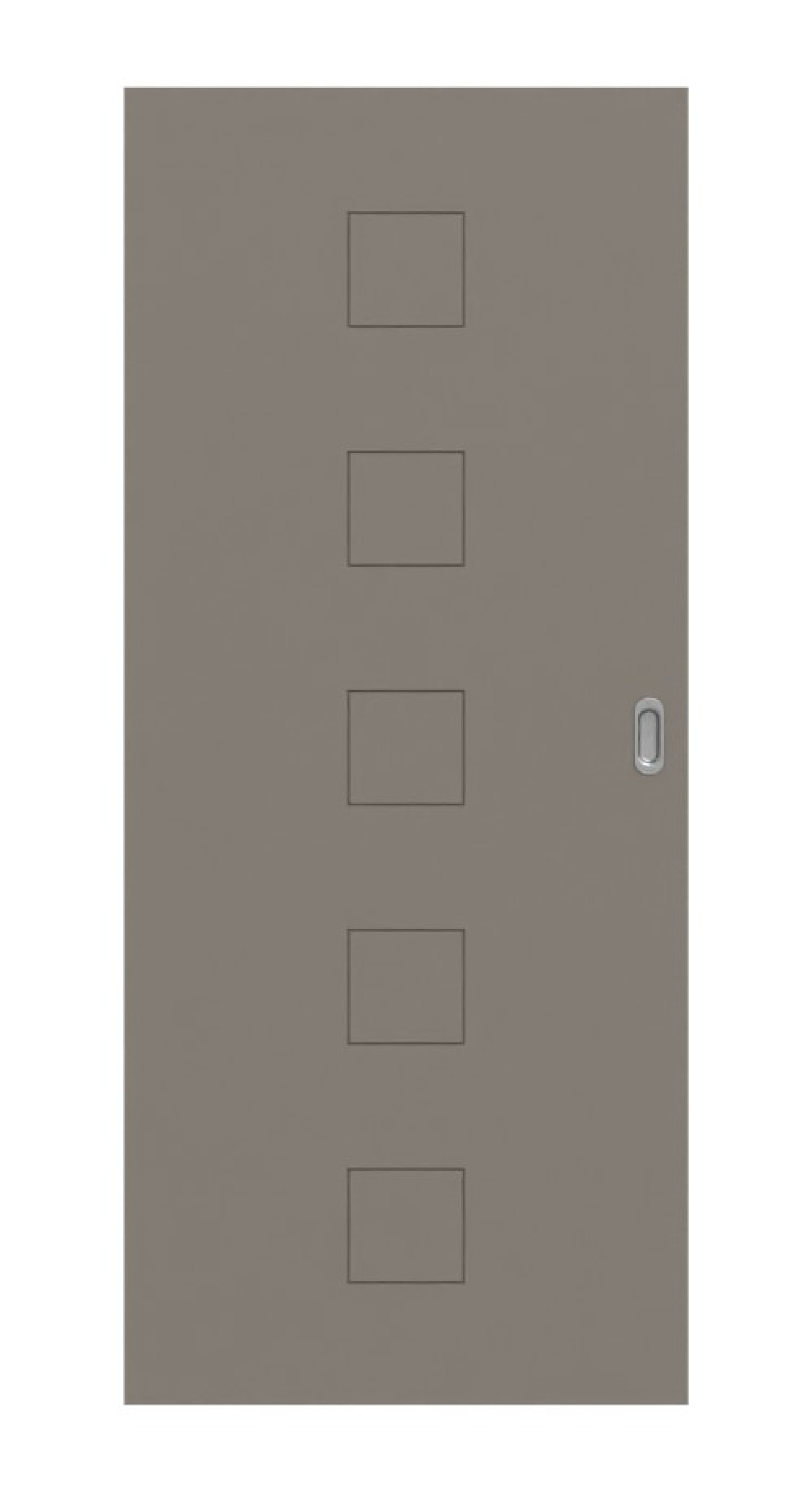 Frontansicht von Signum 19 Basic Lack Taupe RAL 7048 Schiebetür - Huga