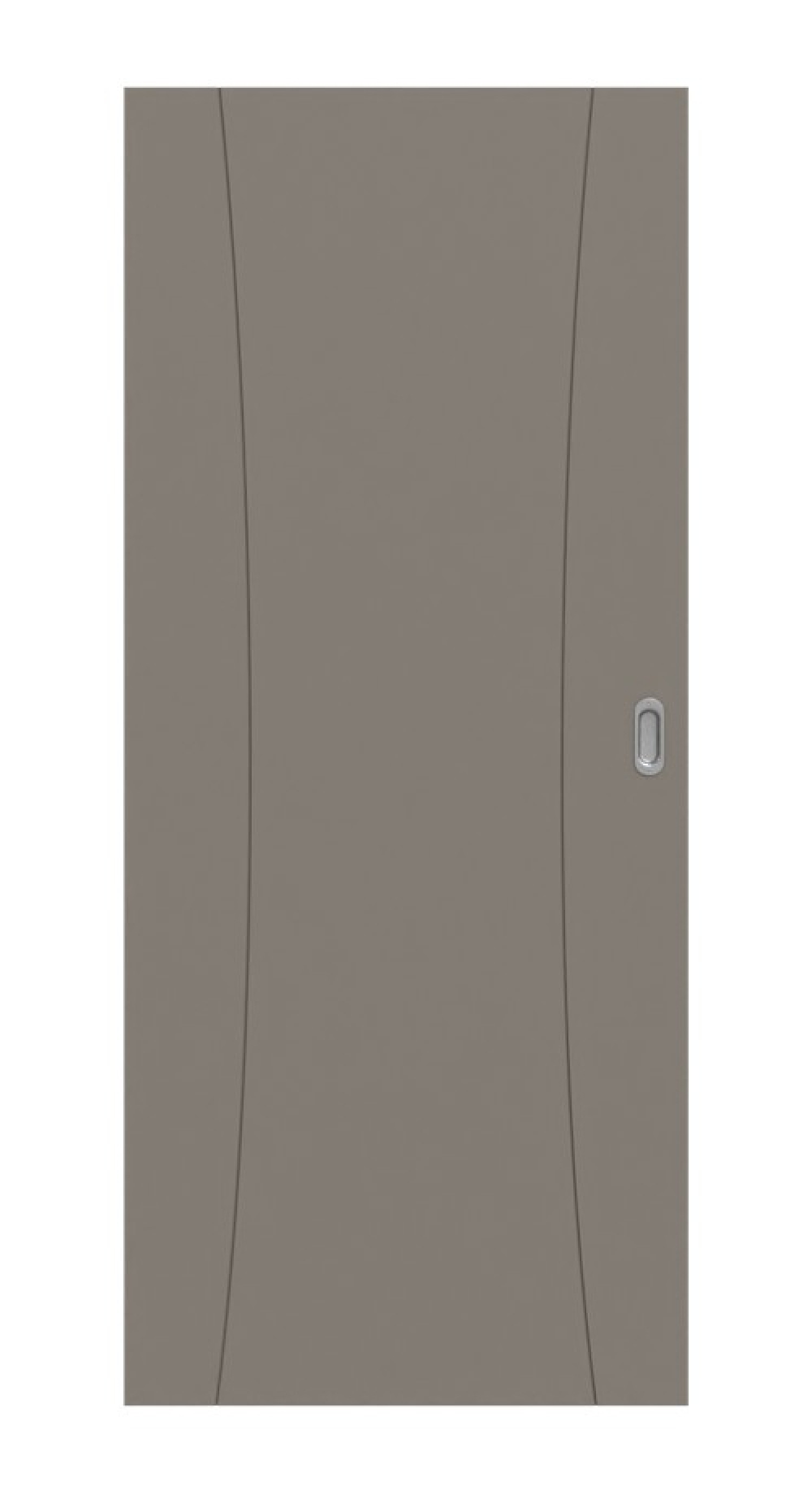 Frontansicht von Signum 20 Basic Lack Taupe RAL 7048 Schiebetür - Huga