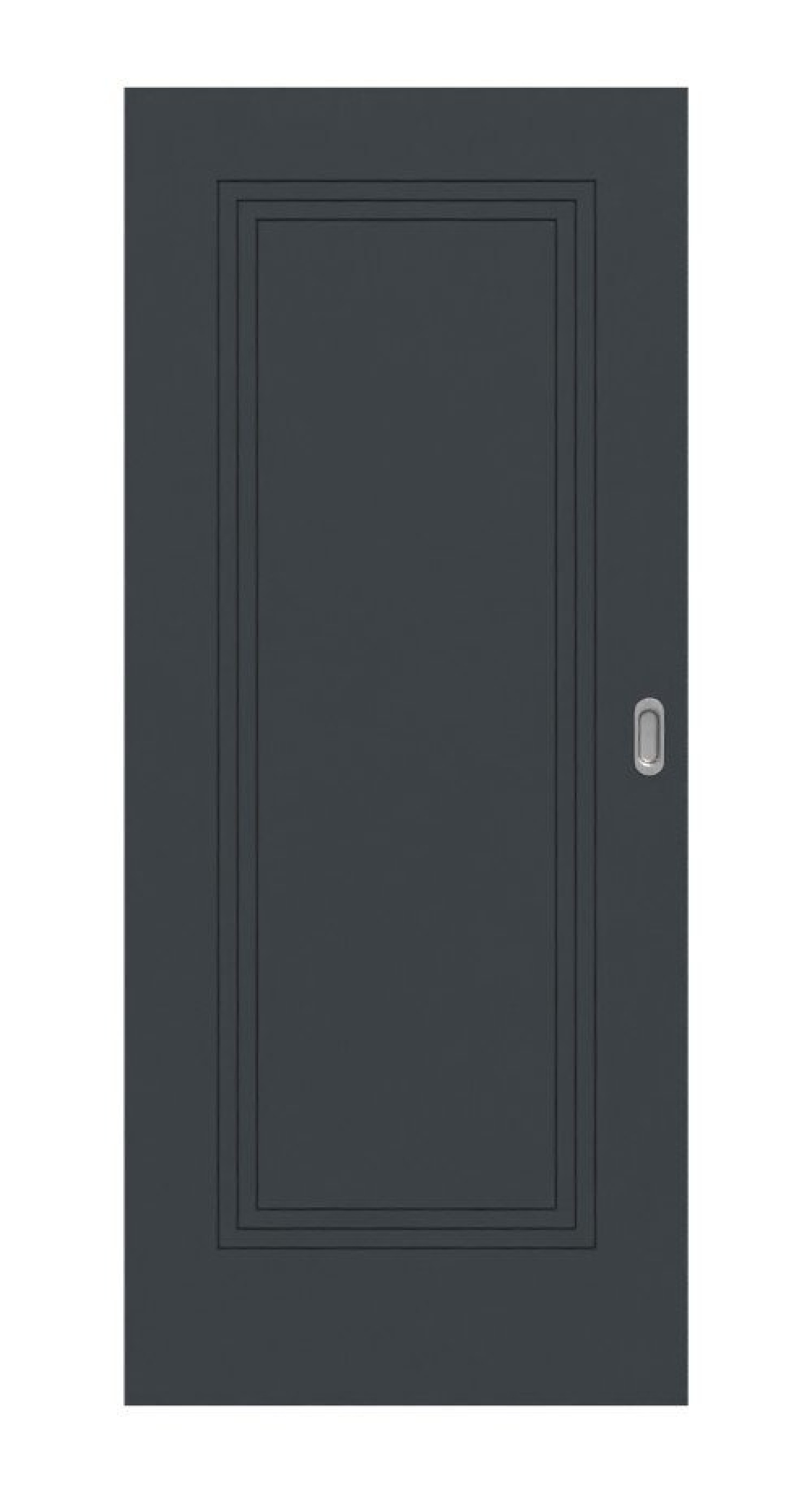Frontansicht von Signum 21 Basic Lack Anthrazit RAL 7016 Schiebetür - Huga