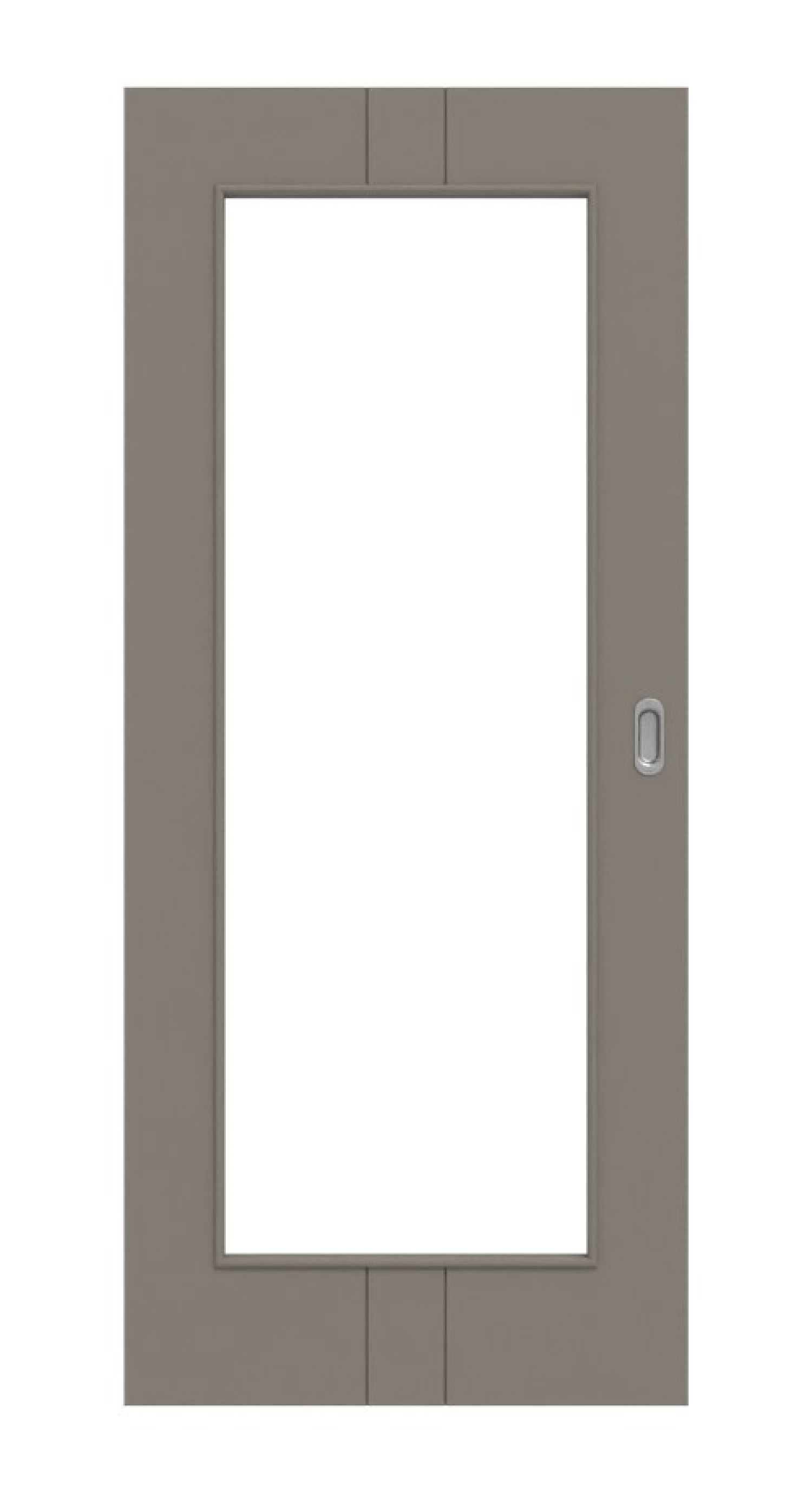 HÖRMANN Schiebetür Groove 23 Taupe RAL 7048 Lack DesignLine mit Lichtausschnitt LA 8