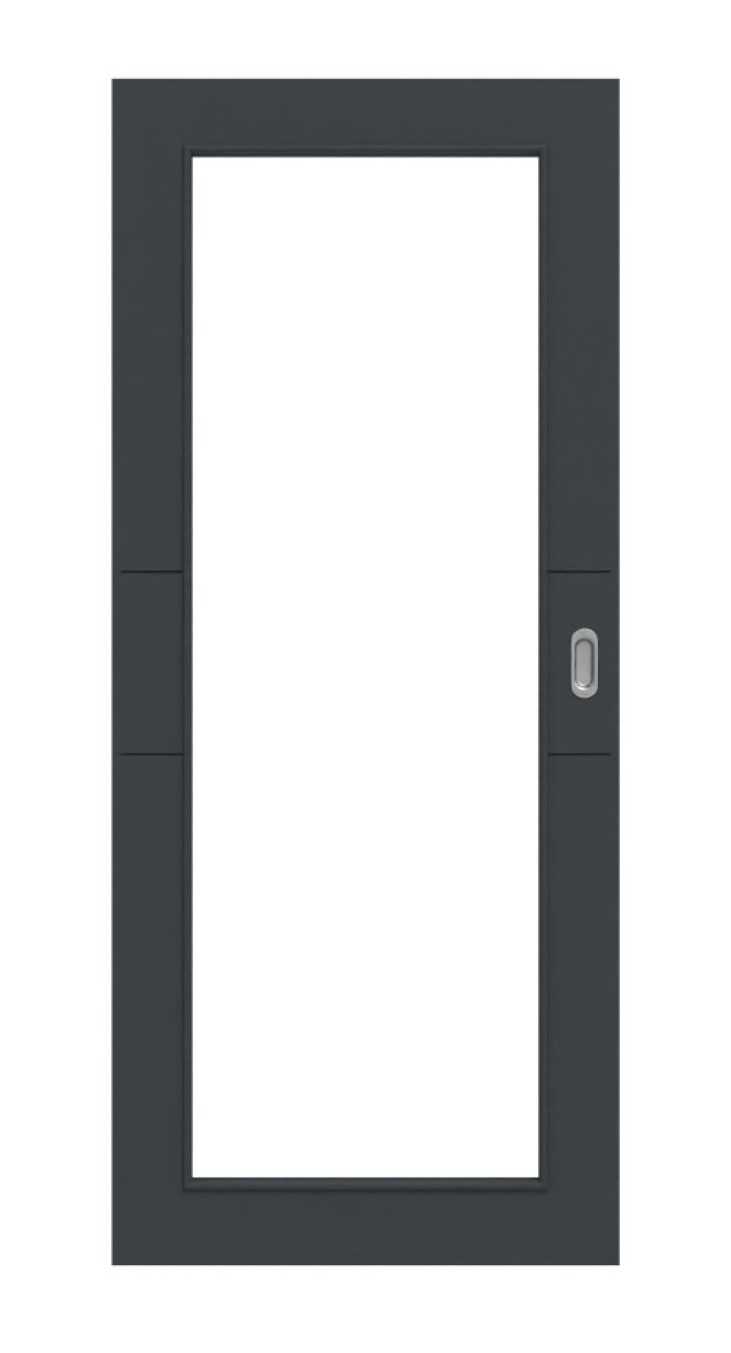HÖRMANN Schiebetür Groove 29 Anthrazit RAL 7016 Lack DesignLine mit Lichtausschnitt LA 27