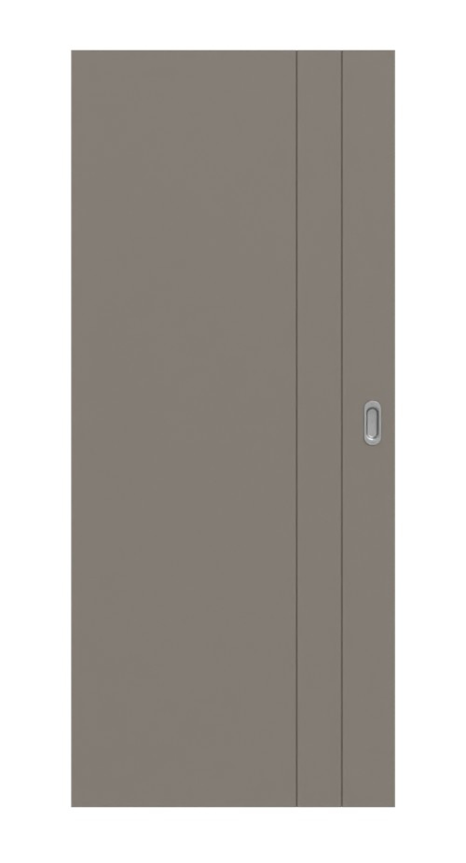 Frontansicht von Signum 44 Basic Lack Taupe RAL 7048 Schiebetür - Huga