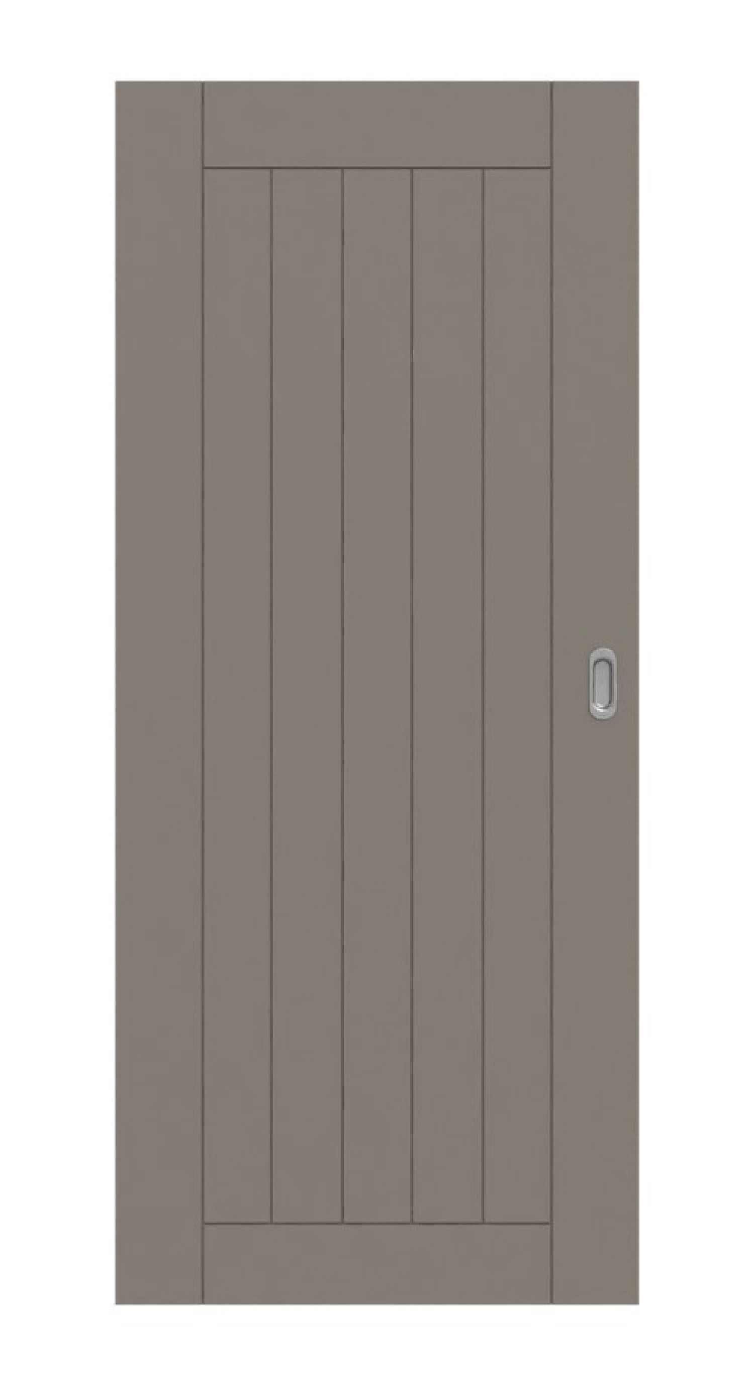 Frontansicht von Signum 54 Basic Lack Taupe RAL 7048 Schiebetür - Huga