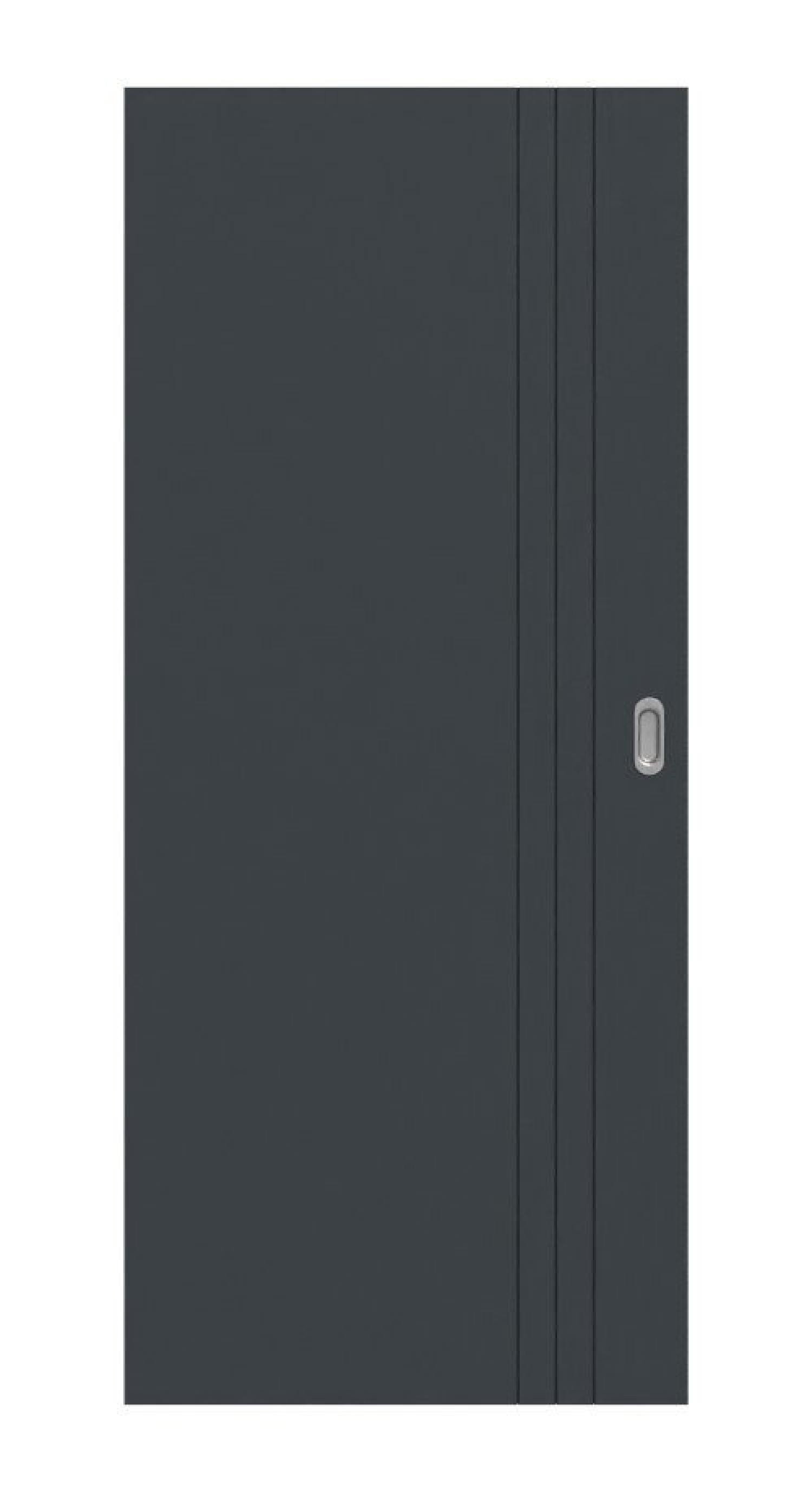 Frontansicht von Signum 85 Basic Lack Anthrazit RAL 7016 Schiebetür - Huga