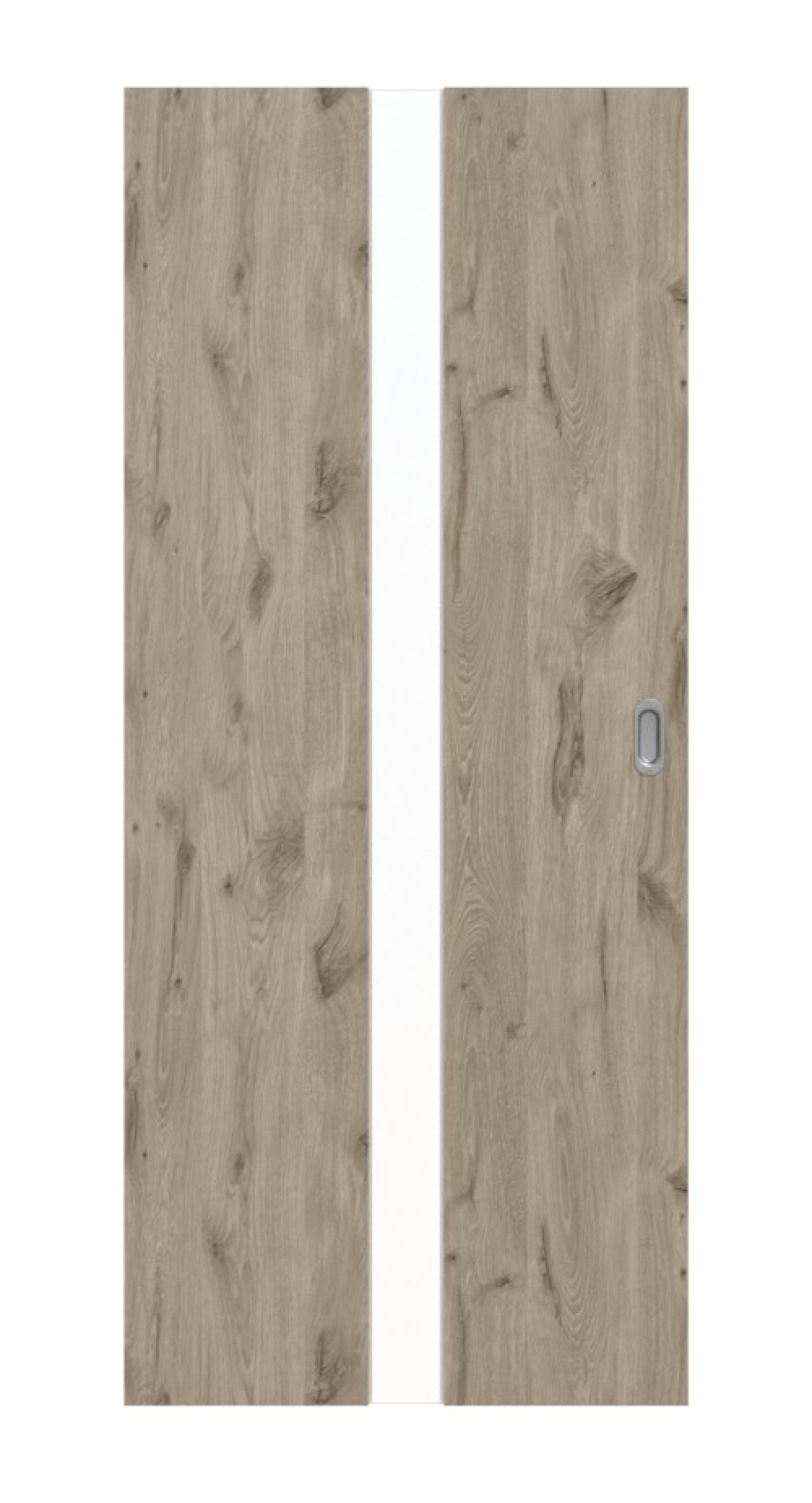 HÖRMANN Schiebetür Pure 1 Nordeiche Duradecor DesignLine mit Lichtausschnitt mittig