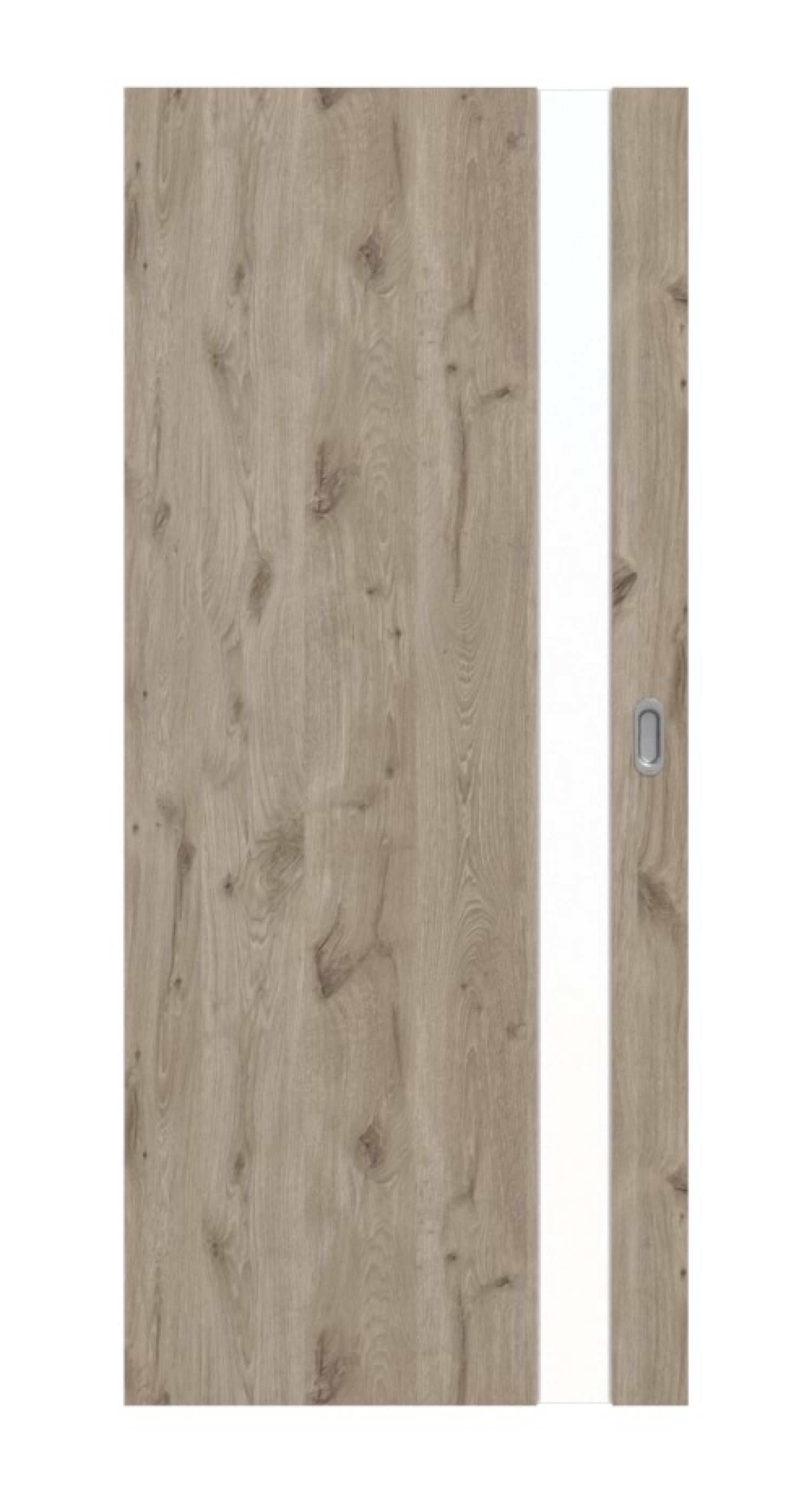 HÖRMANN Schiebetür Pure 1 Nordeiche Duradecor DesignLine mit Lichtausschnitt Schlossseite