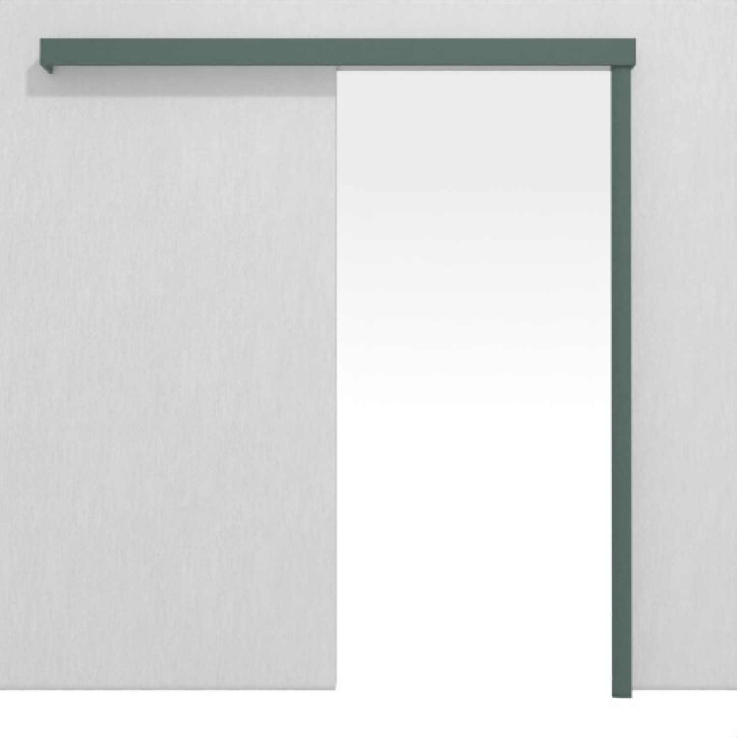 CLASSEN Schiebetürsystem vor der Wand laufend Uni Green Dekorfolie ohne Zarge