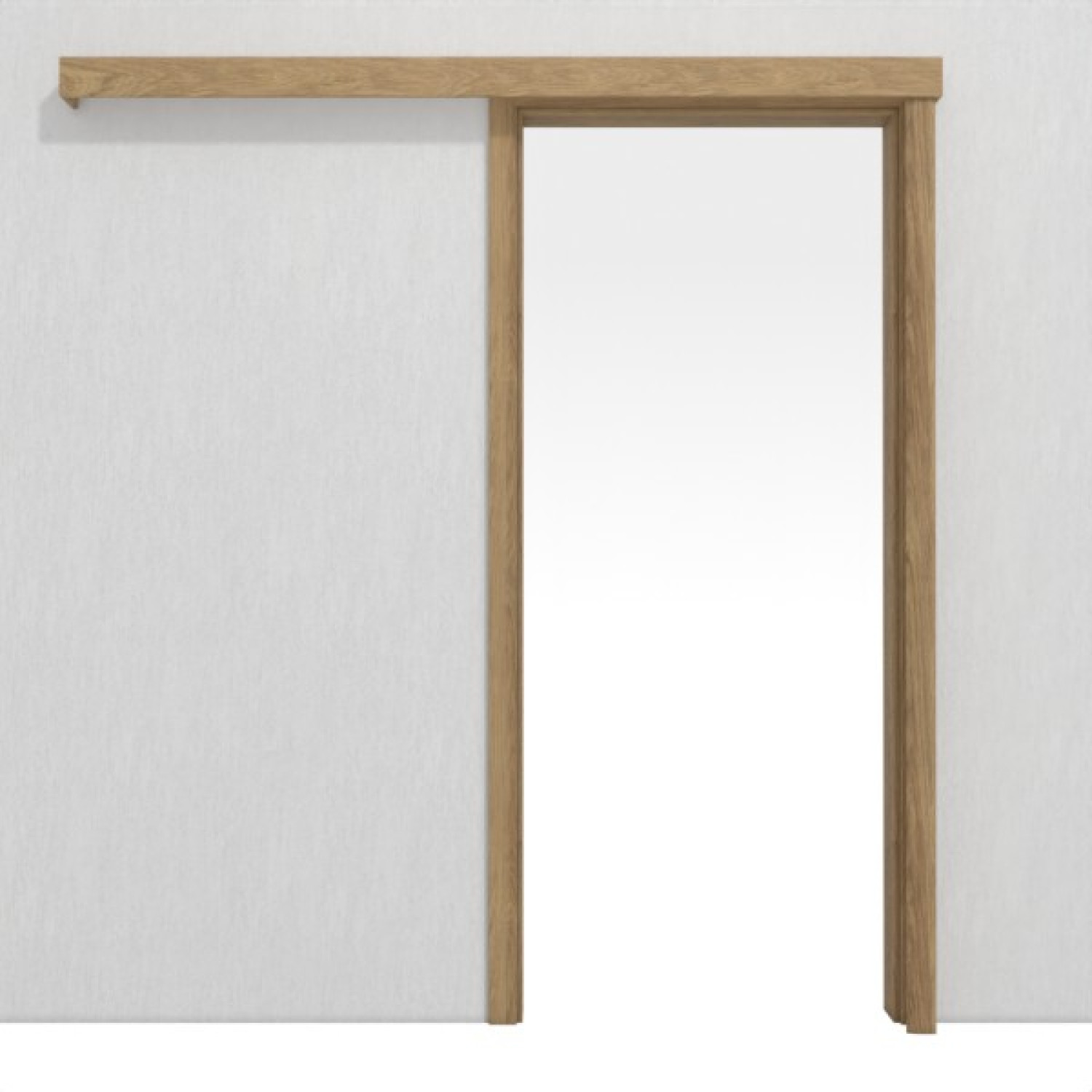 CLASSEN Schiebetürsystem vor der Wand laufend Hickory Eiche CPL mit Zarge