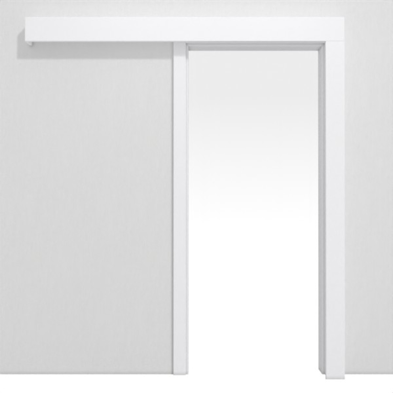 JELD-WEN Schiebetürsystem vor der Wand laufend ArktisWeiß Optima DuriTop CPL mit Zarge