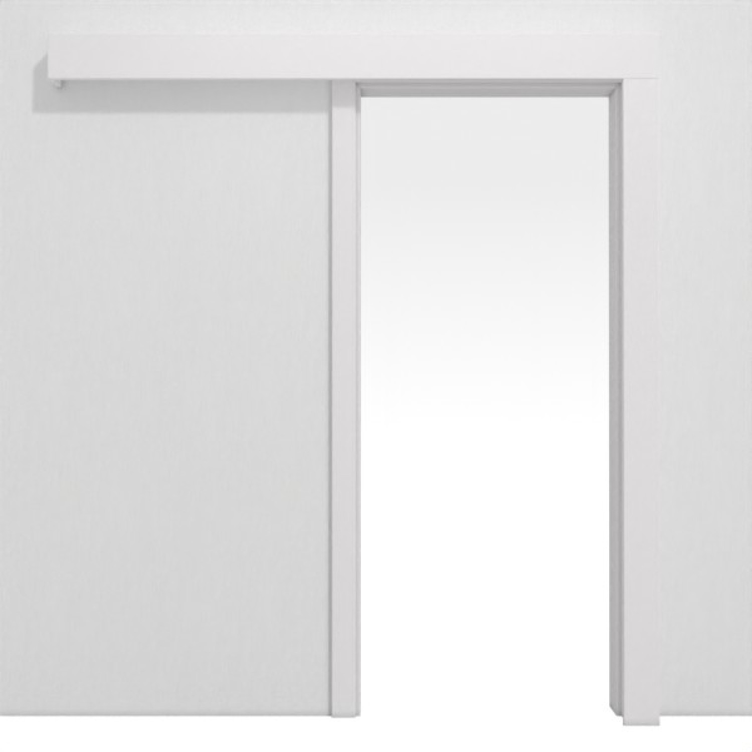 JELD-WEN Schiebetürsystem vor der Wand laufend Grauweiß Optima DuriTop CPL mit Zarge
