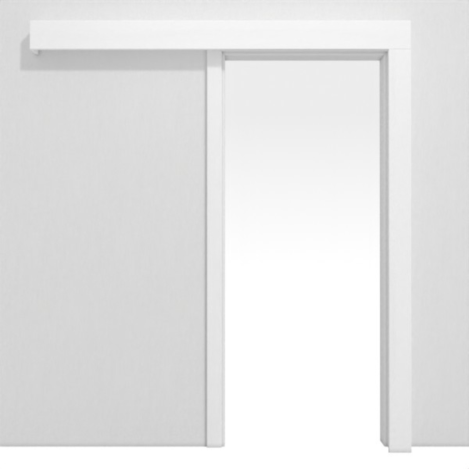 Bild von Schiebetür-System Classic vor der Wand laufend Duritop Samtesche weiß - Jeld-Wen