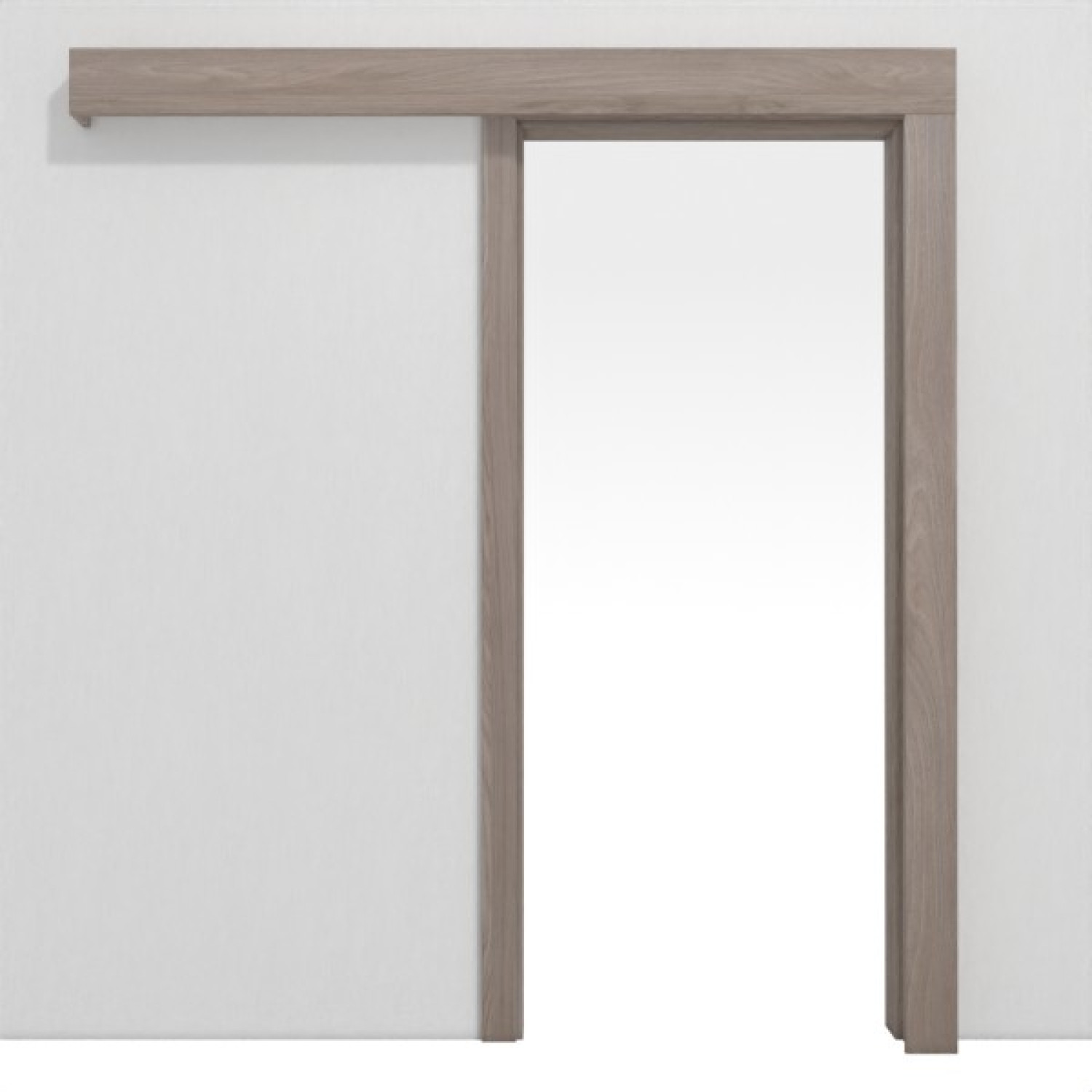 Bild von Sandeiche Laminat DuriTop (CPL) Schiebetür-System Classic vor der Wand laufend - Jeld-Wen