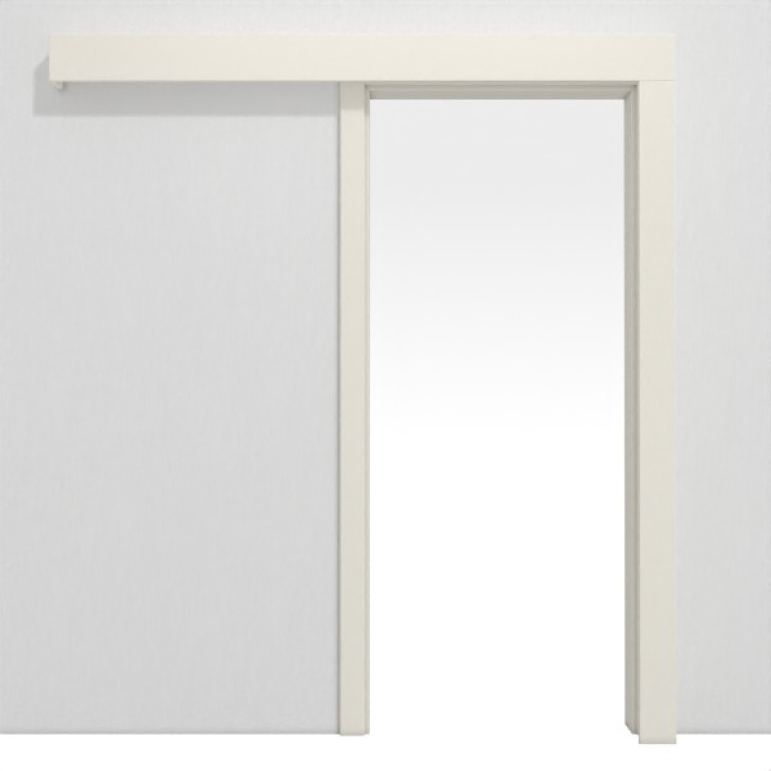 Bild von Schiebetür-System Classic vor der Wand laufend Duritop Uni weiß - Jeld-Wen